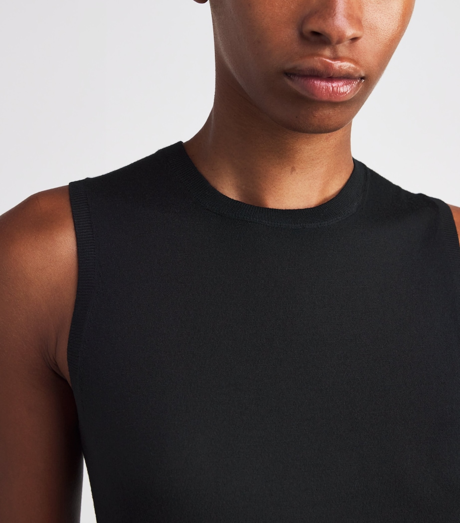 Regal Wool Sweater Vest 001 BLACK Image 6