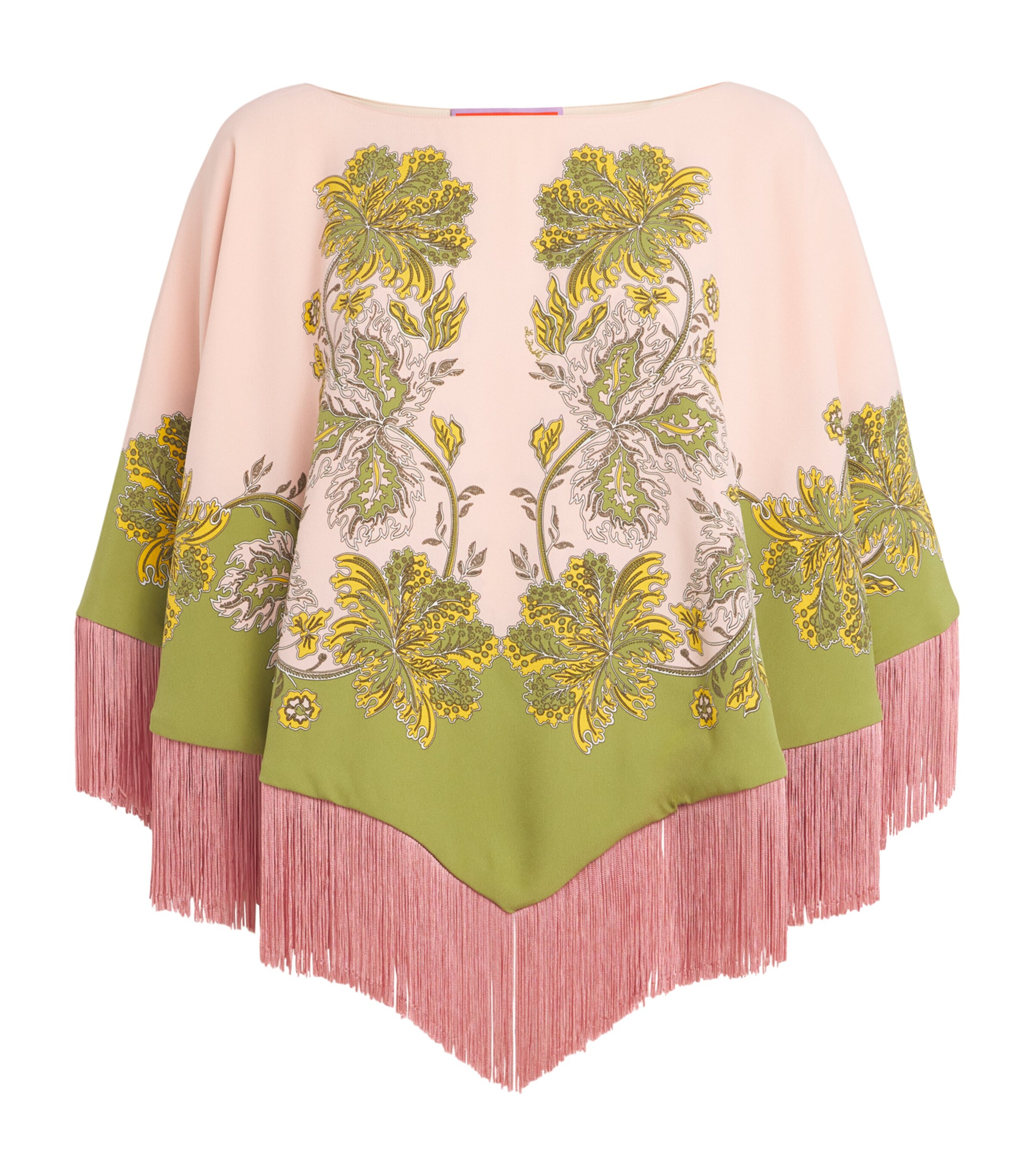 La Doublej Reversible Fringed Poncho Swathe Placée Image 1