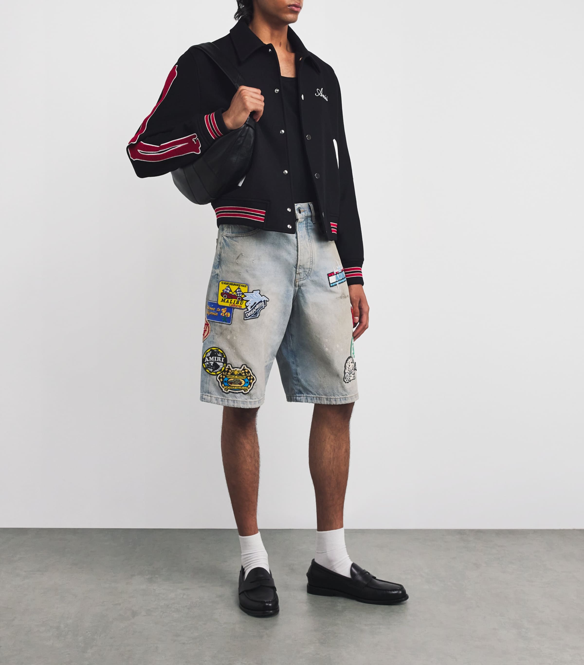 AMIRI Station Patch Denim Shorts | Harrods US
