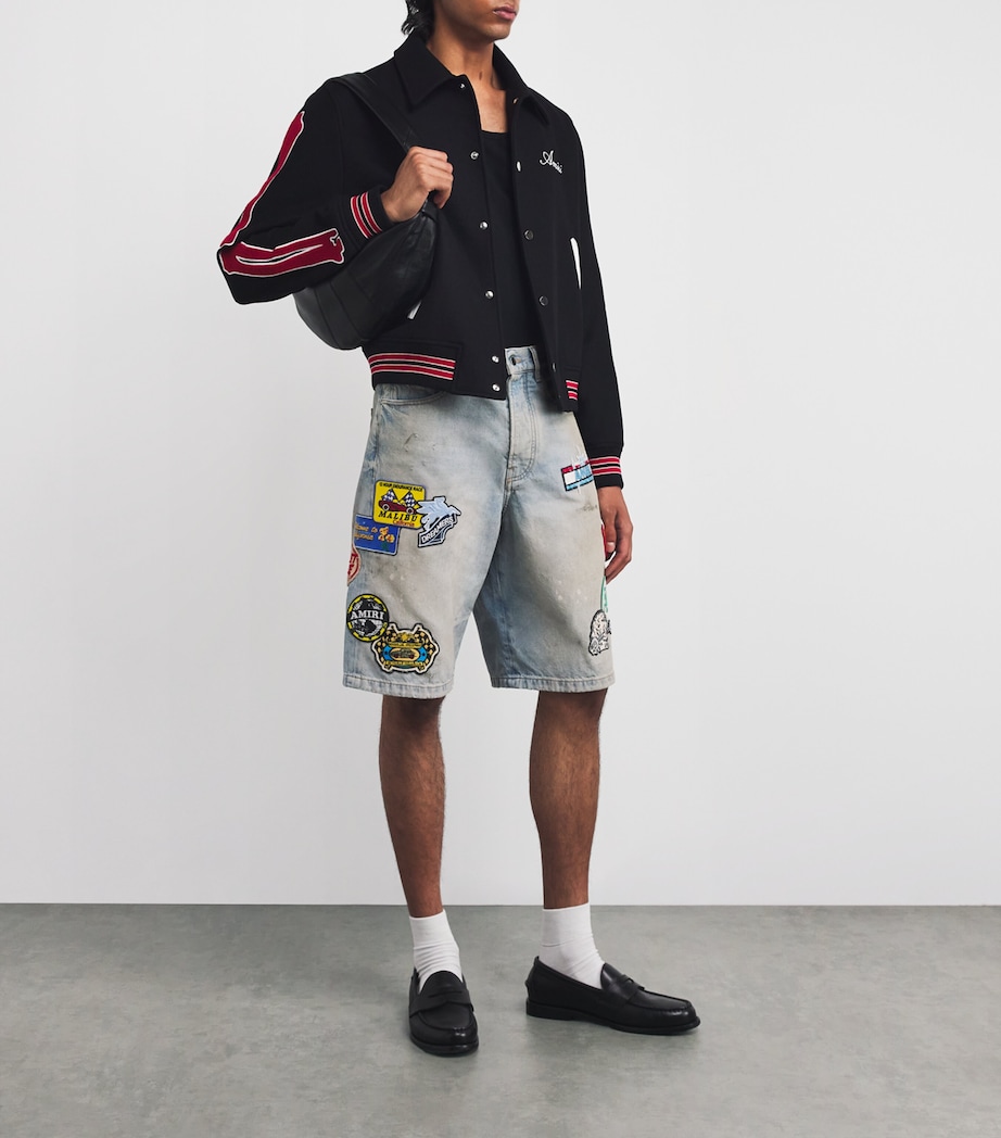 Station Patch Denim Shorts ANTIQUE INDIGO Image 2