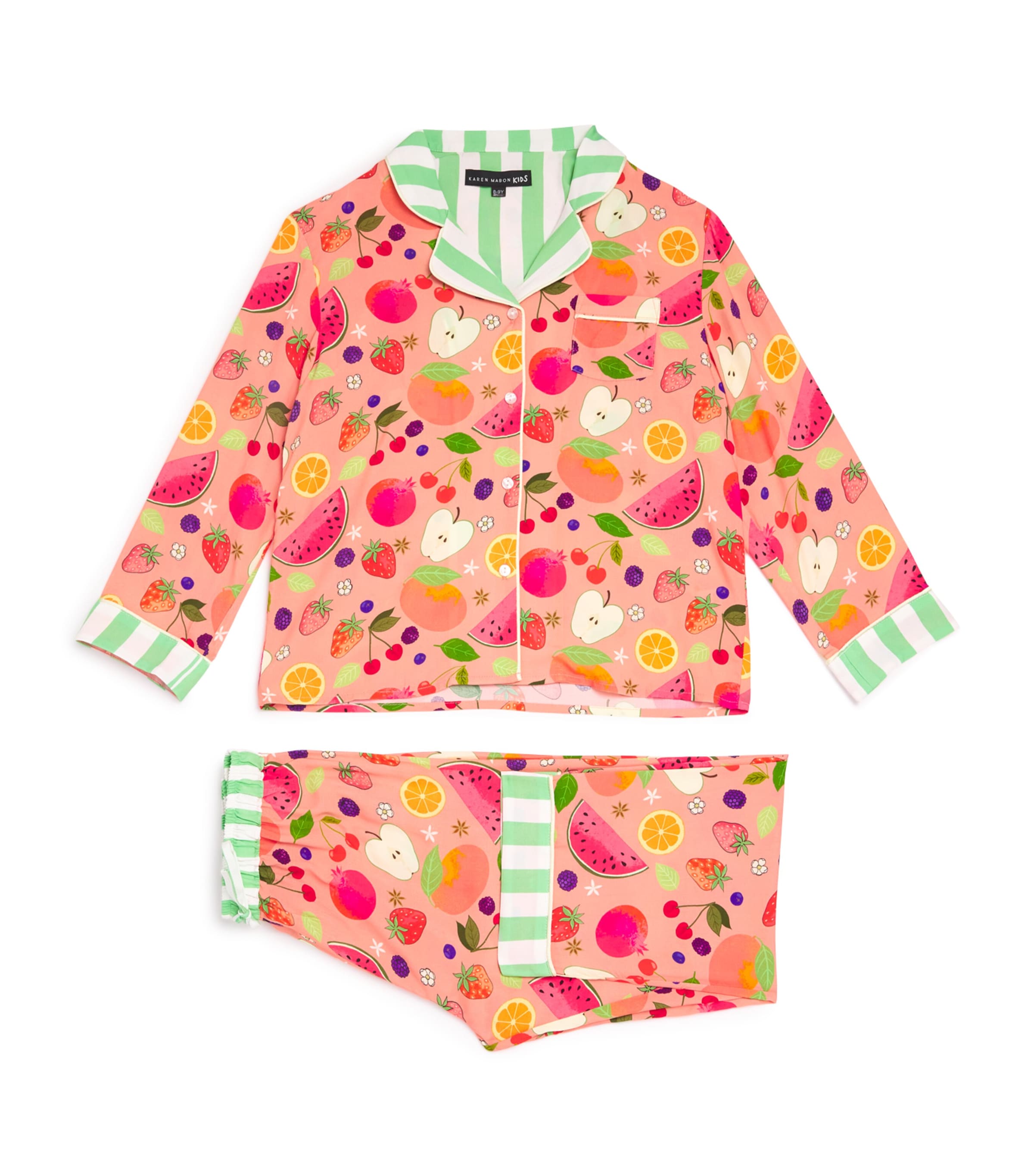 Karen Mabon Juicy Fruit Pyjama Set In Pink