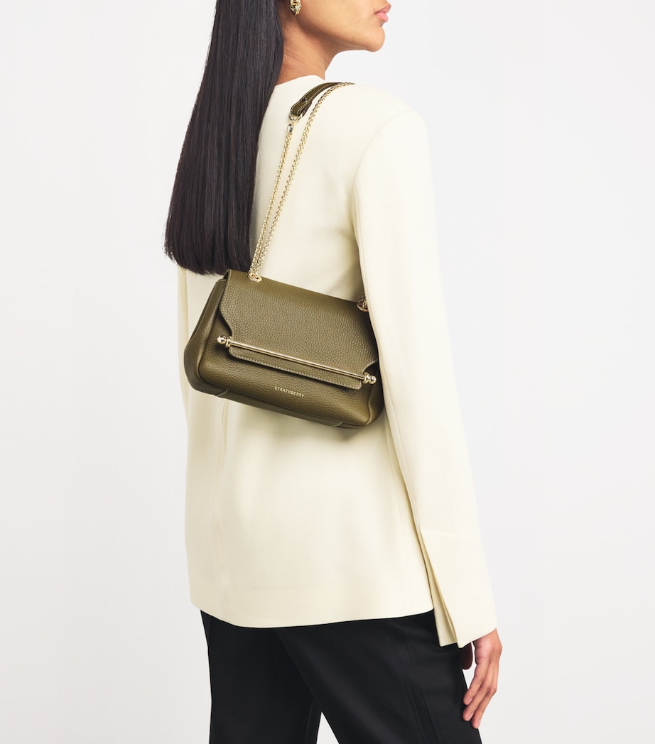 Mini Leather East-West Shoulder Bag 830 KHAKI Image 5