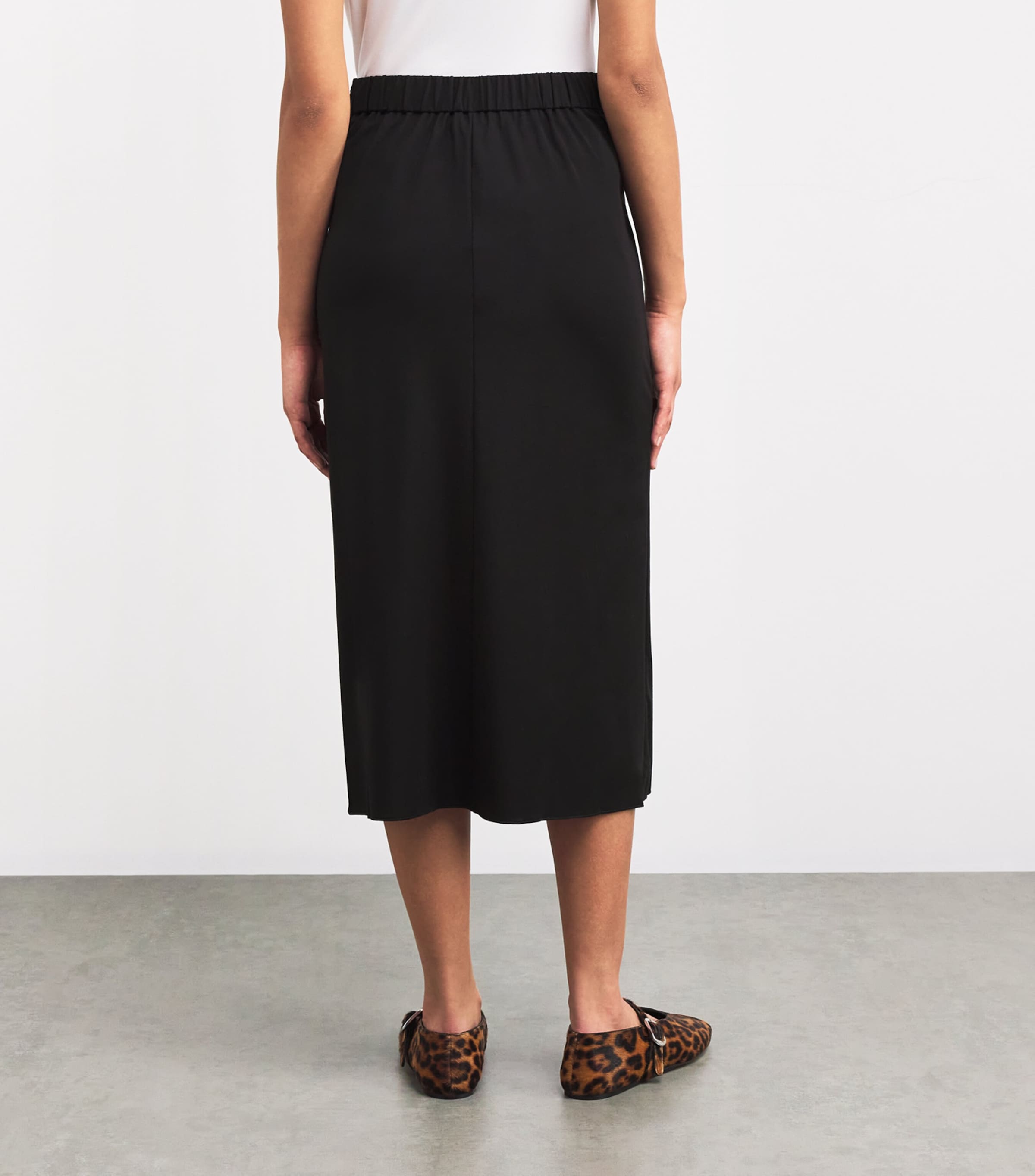 Weekend Max Mara Womens Jersey Midi Skirt Black Image 4