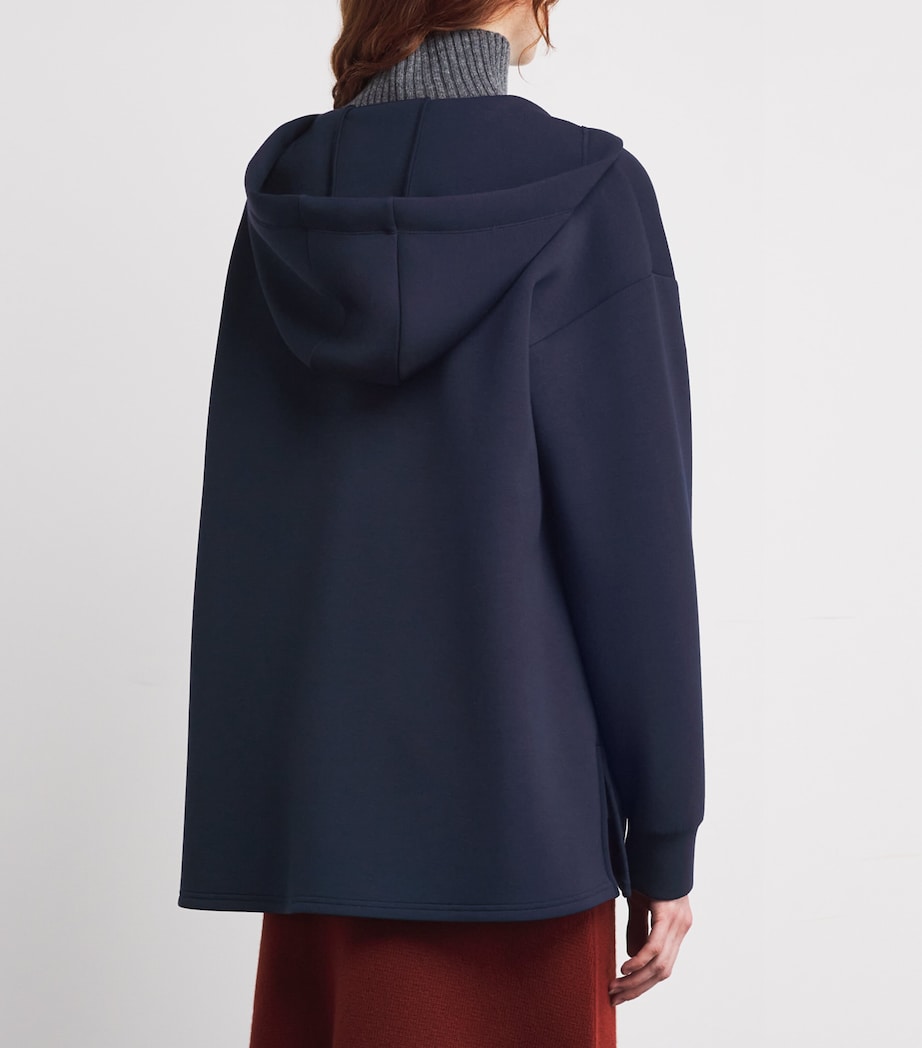 V-Neck Drawstring Hoodie NAVY Image 4