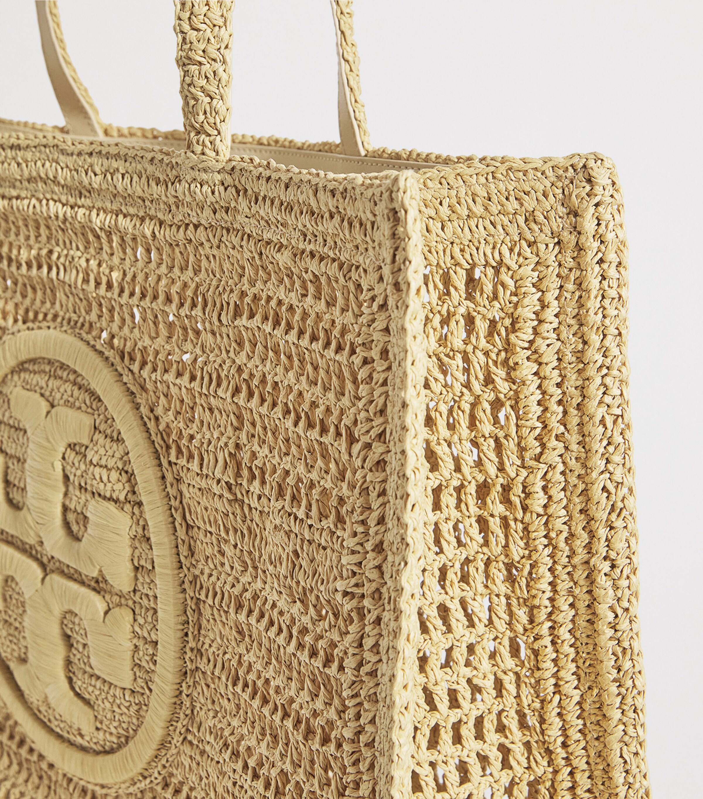 Tory Burch Large Crochet Ella Tote Bag Natural Image 4