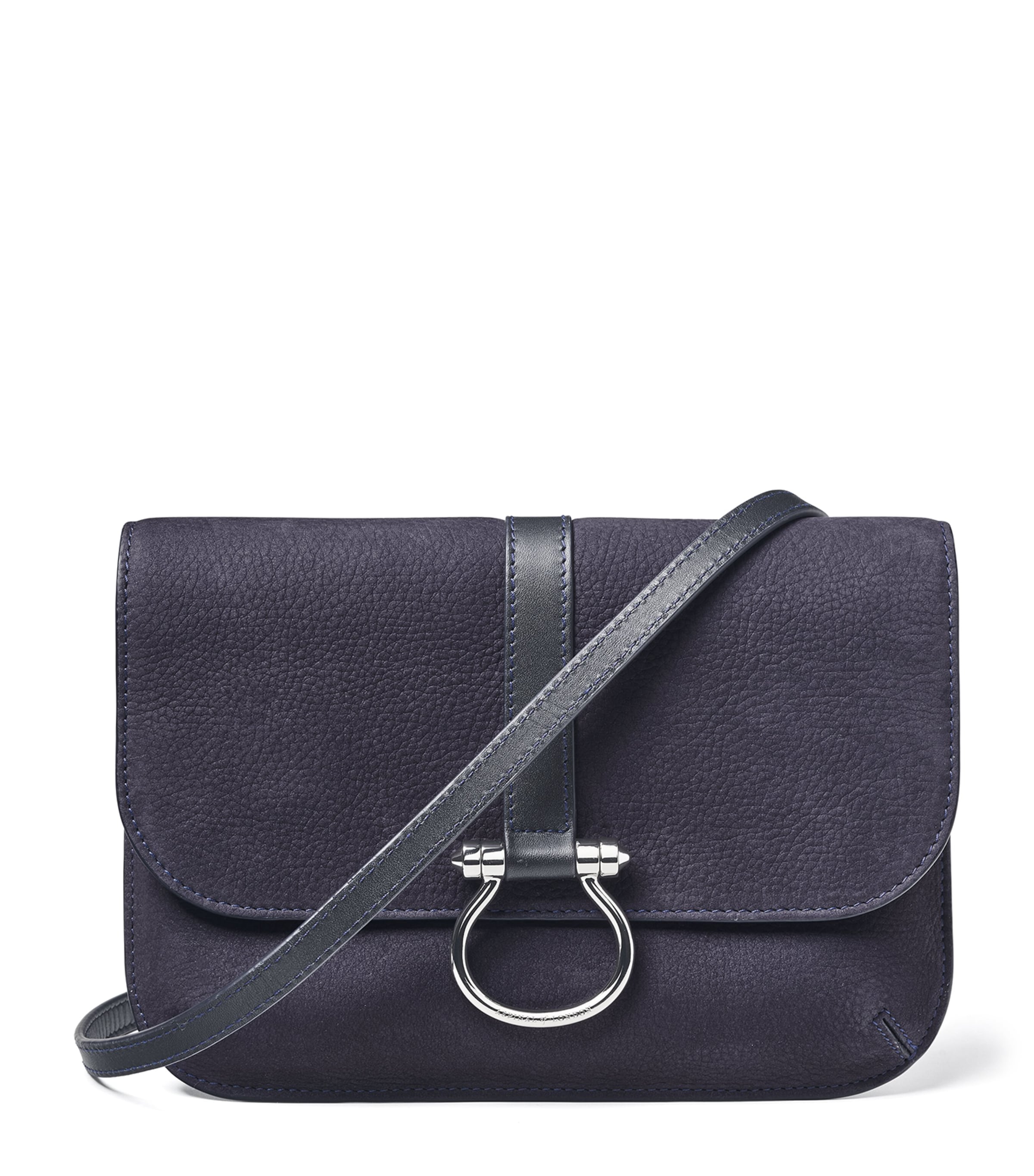 Aspinal Of London Leather Bella Cross-body Bag In Navy