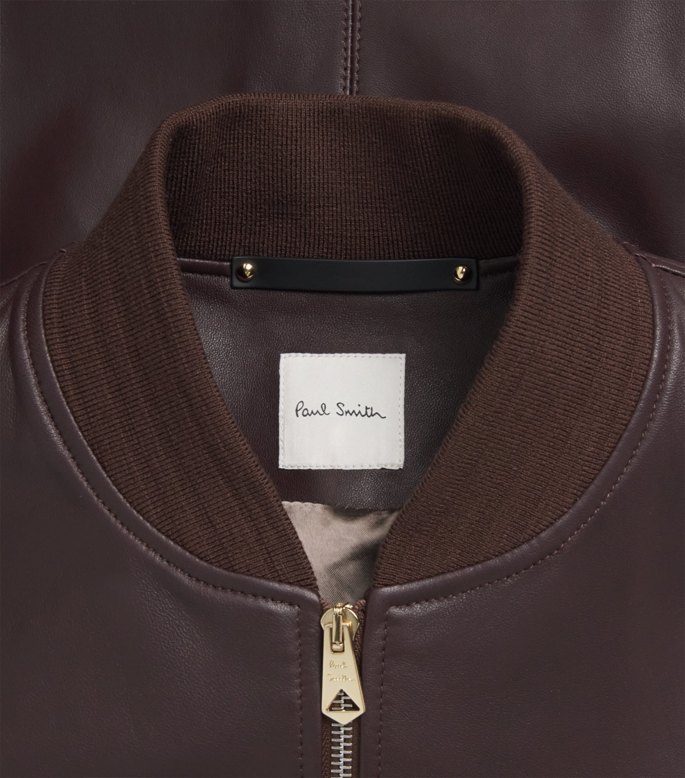 Paul Smith Mens Leather Bomber Jacket Image 6