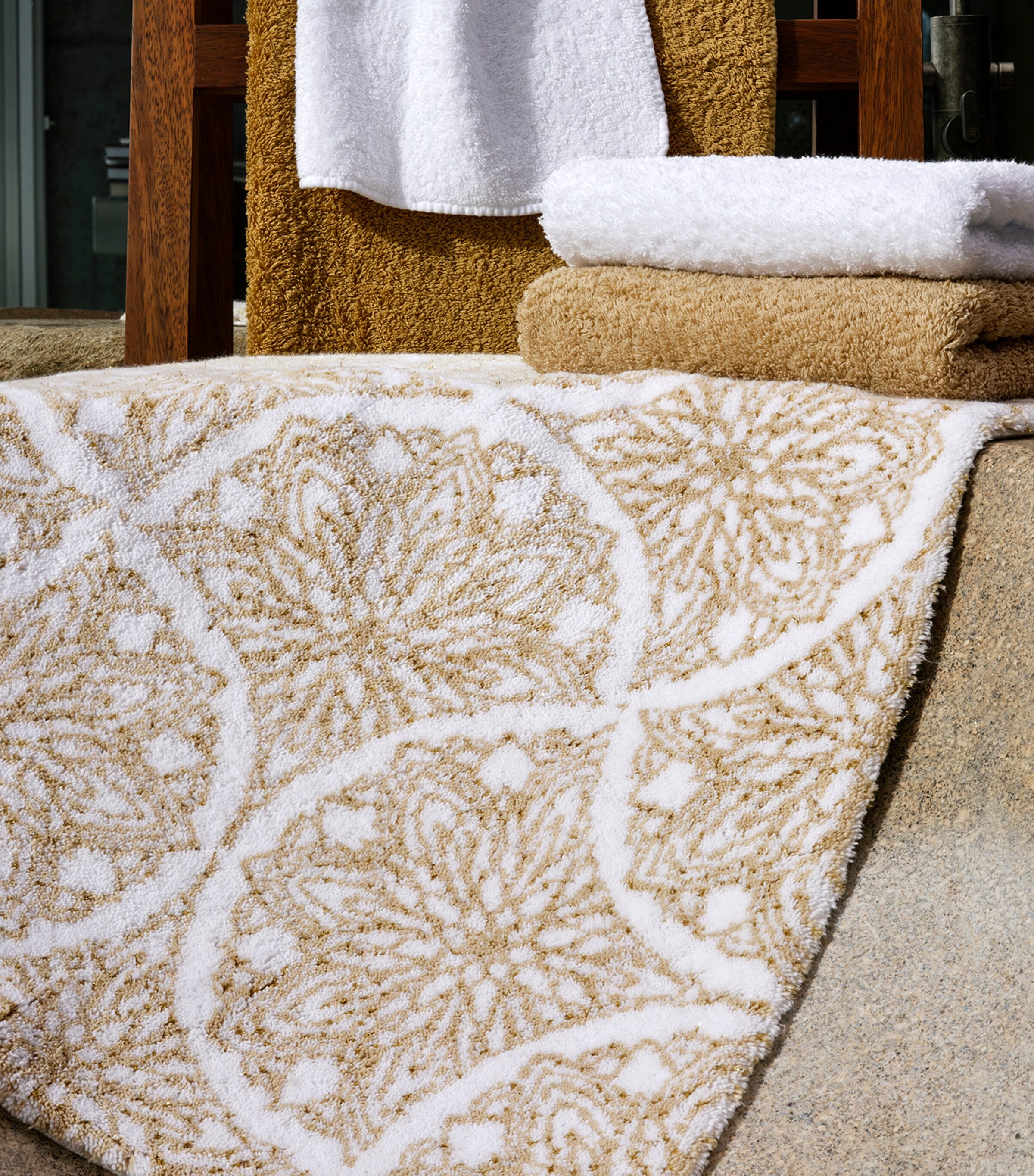 Abyss & Habidecor Alambra Bath Rug (60cm x 100cm) Sand Image 6