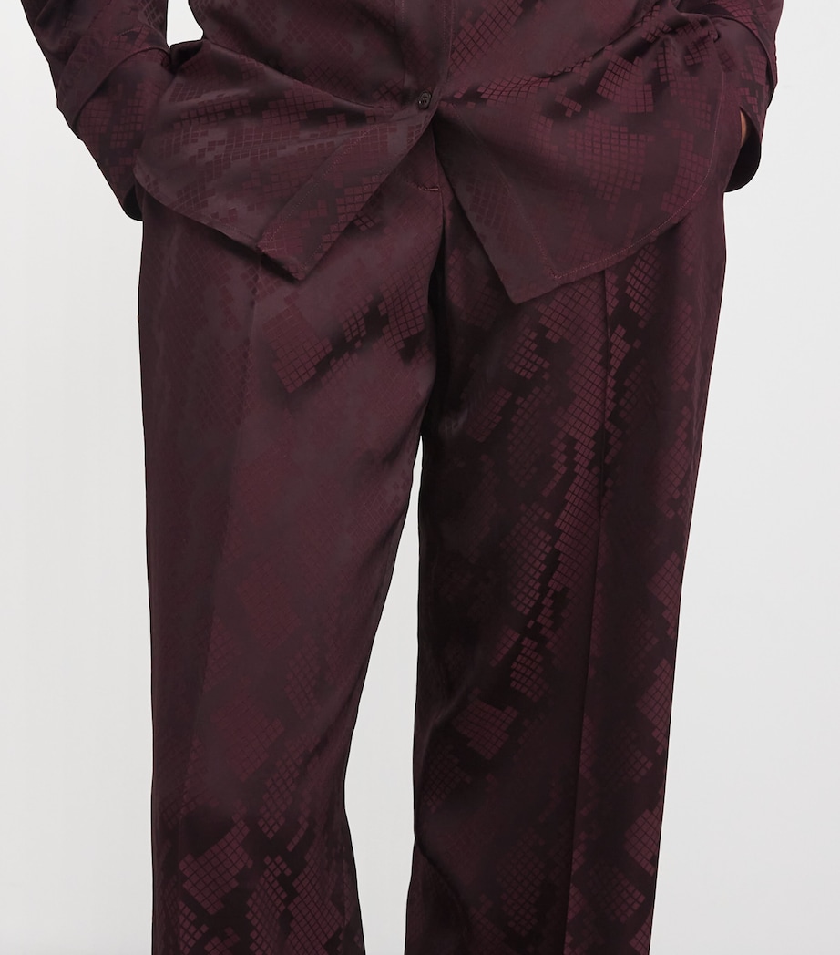 Snake Print Wide-Leg Trousers 6011 SHIRAZ Image 6