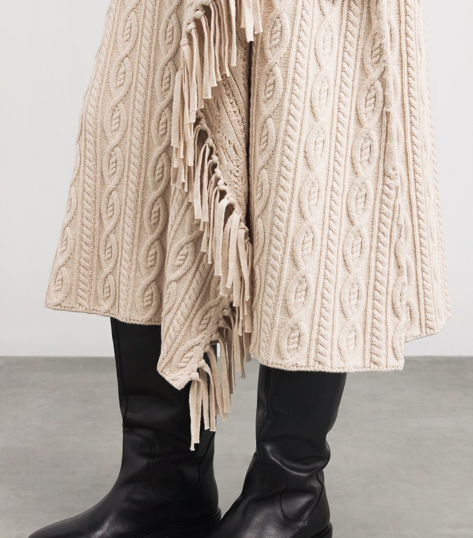 Cotton-Wool Kara Midi Skirt SAND Image 6