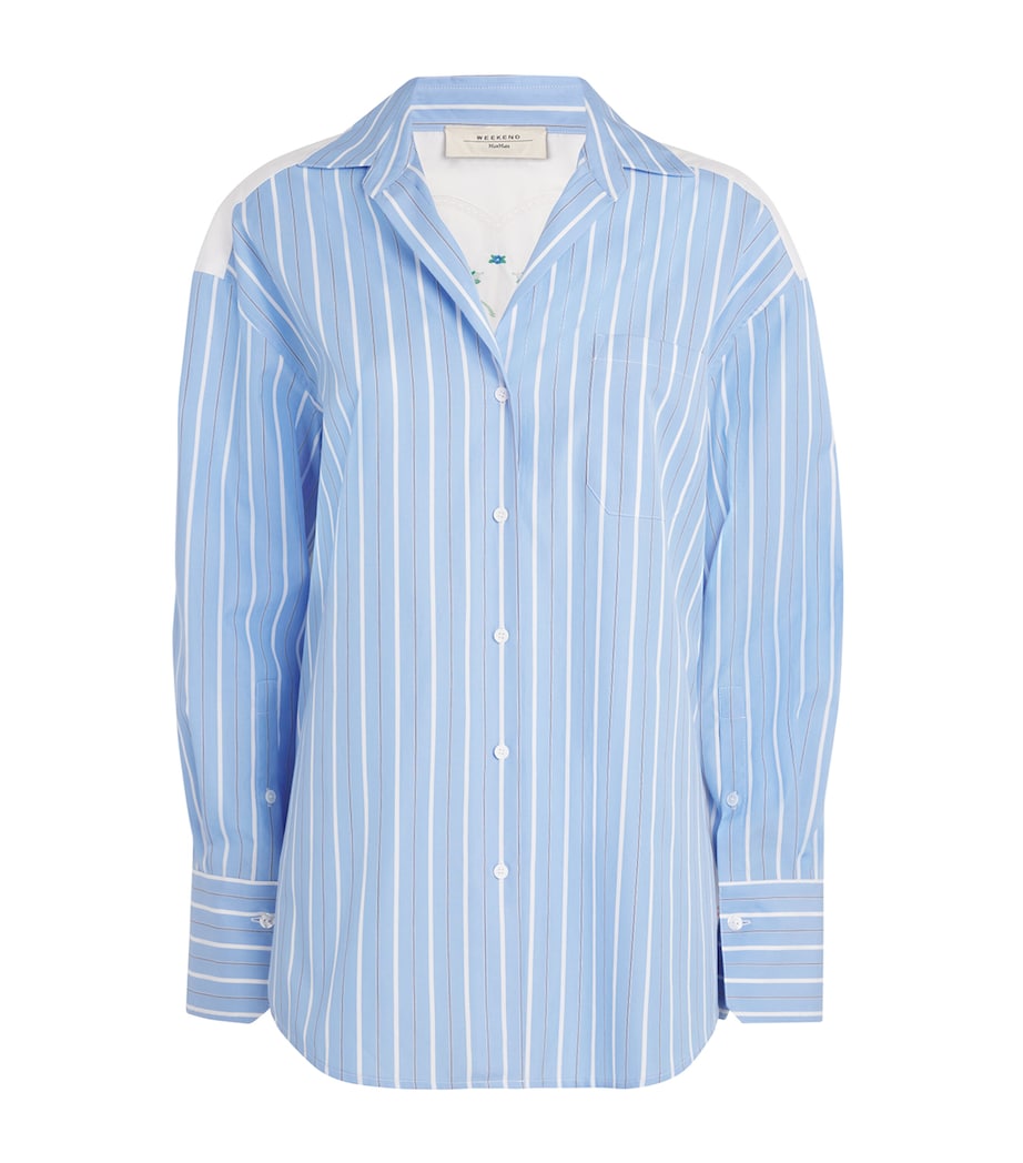 Cotton Poplin Stripe Shirt LIGHT BLUE Image 1