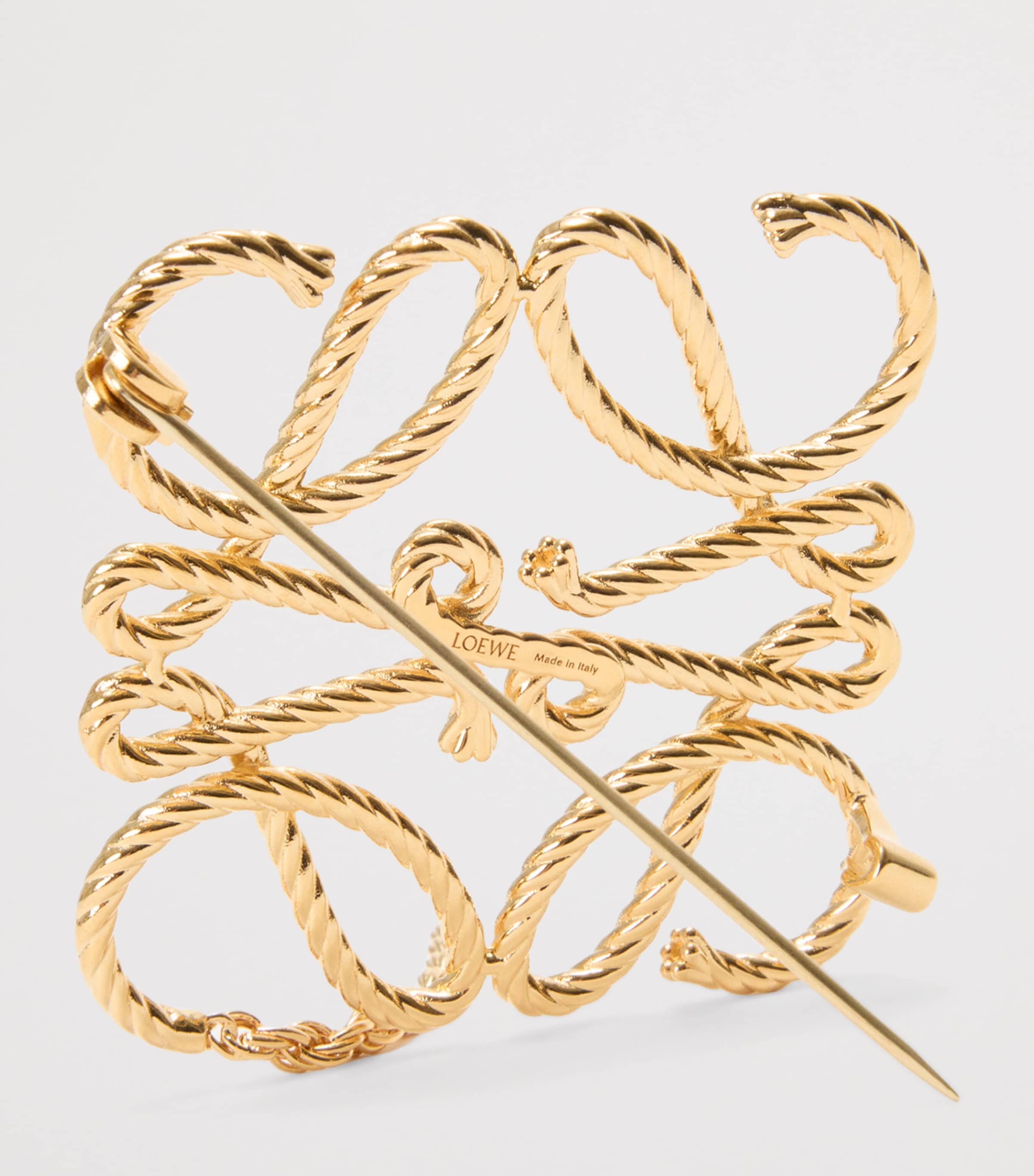 Anagram Rope Brooch GOLD Image 2