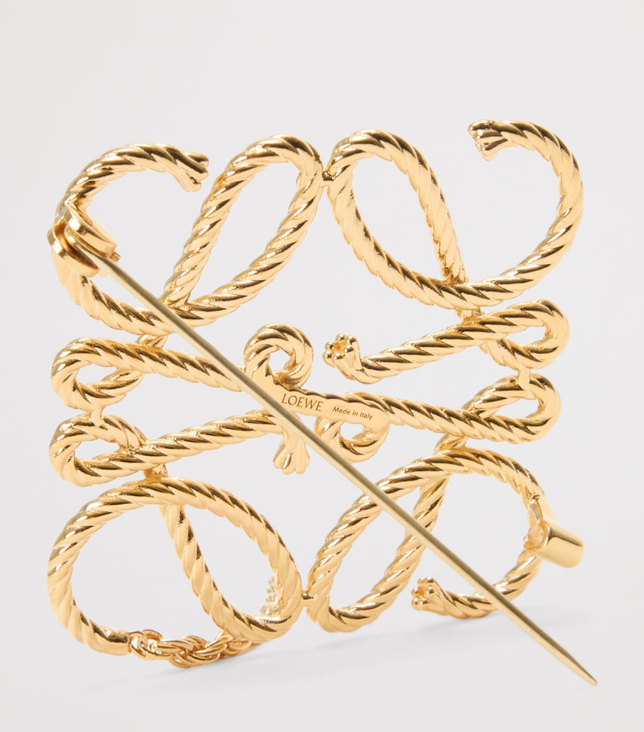 Anagram Rope Brooch GOLD Image 2