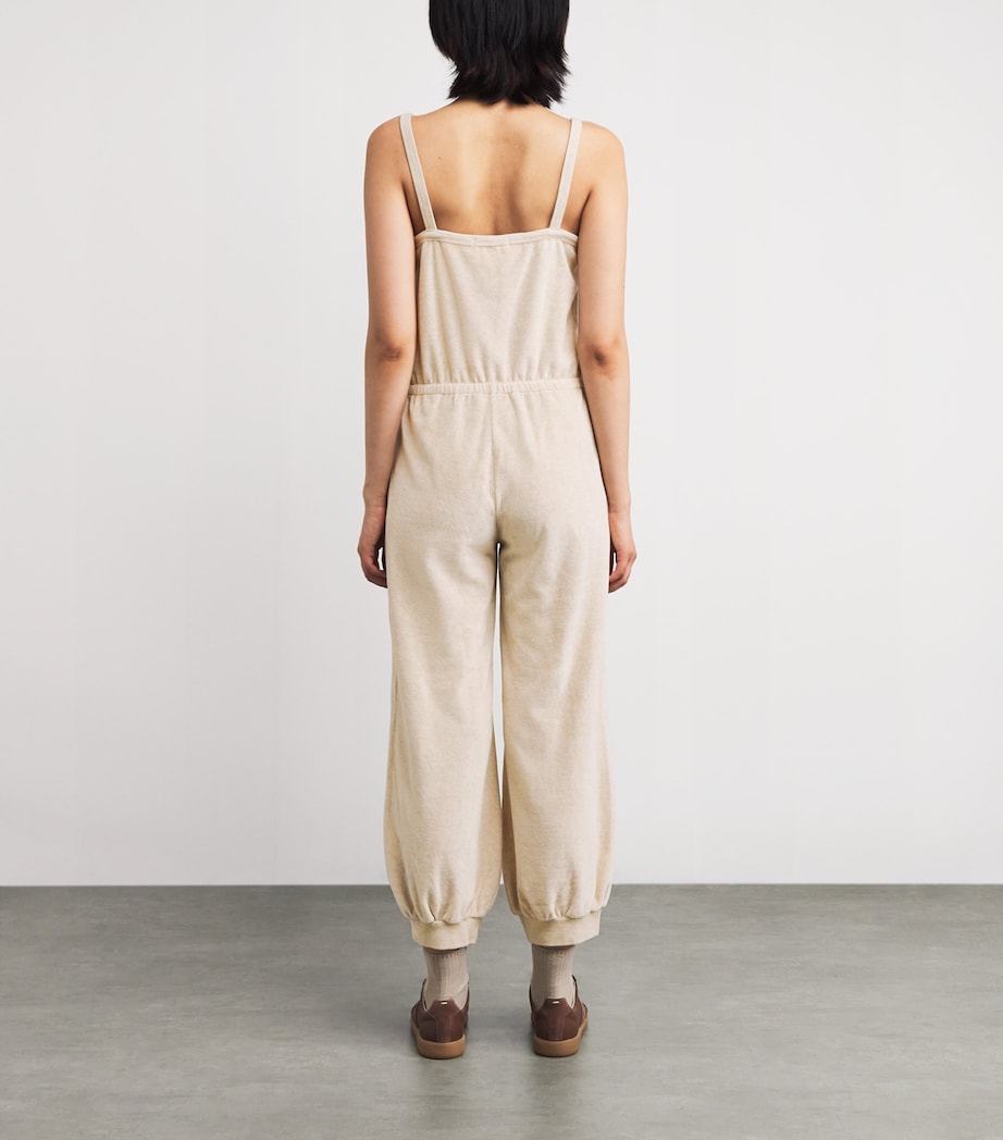 Cotton-Blend Giorgi Tank Jumpsuit OATMEAL HEATHER Image 4