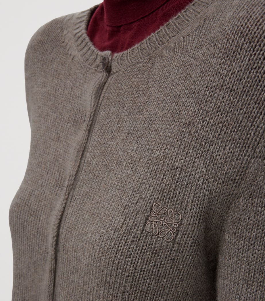 Cashmere Anagram Cardigan TAUPE Image 5