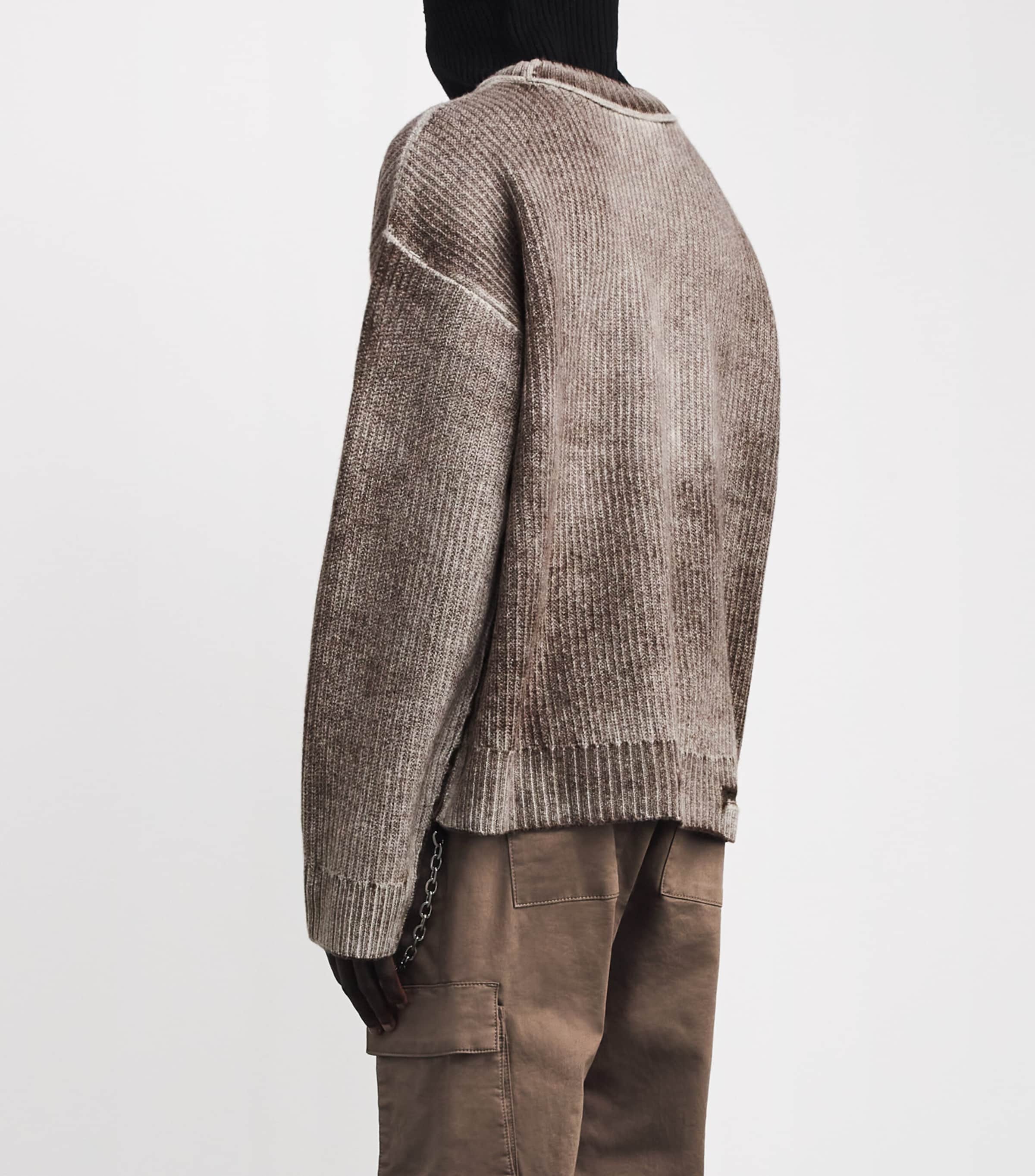 Wool Distressed Sweater NERO Image 4