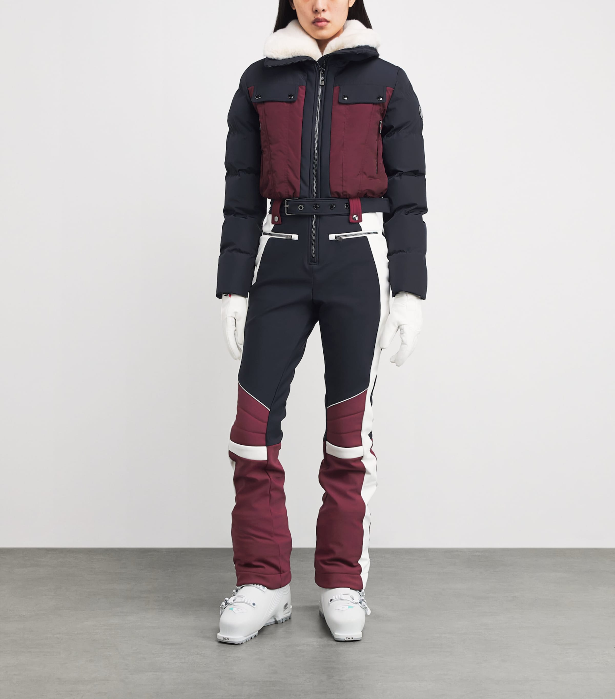 Water-Repellent Karei Ski Suit 2034ACJOU/MRIN/NEIGE Image 2