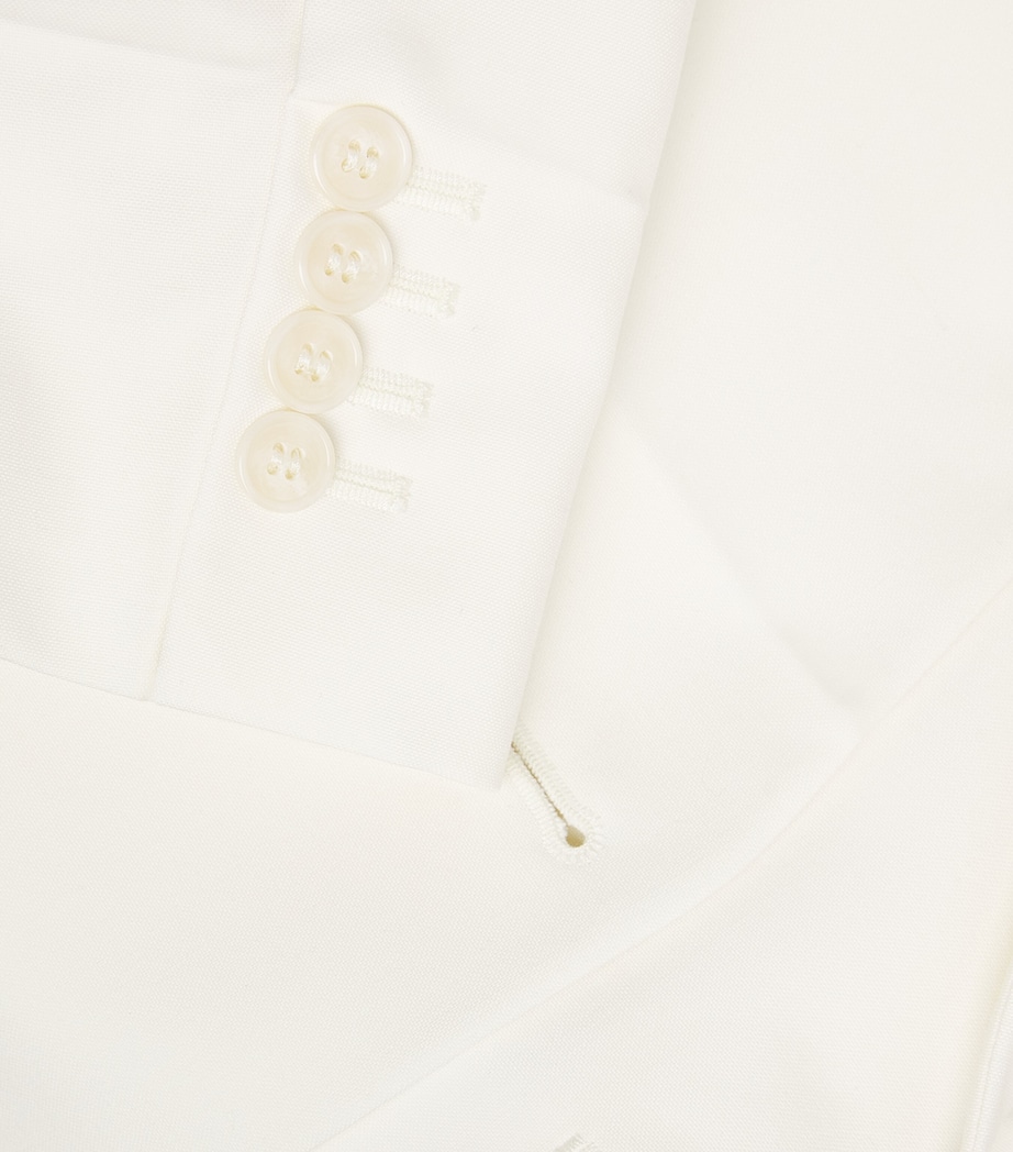Victoria Beckham Womens Detached Lapel Blazer Off White Image 6