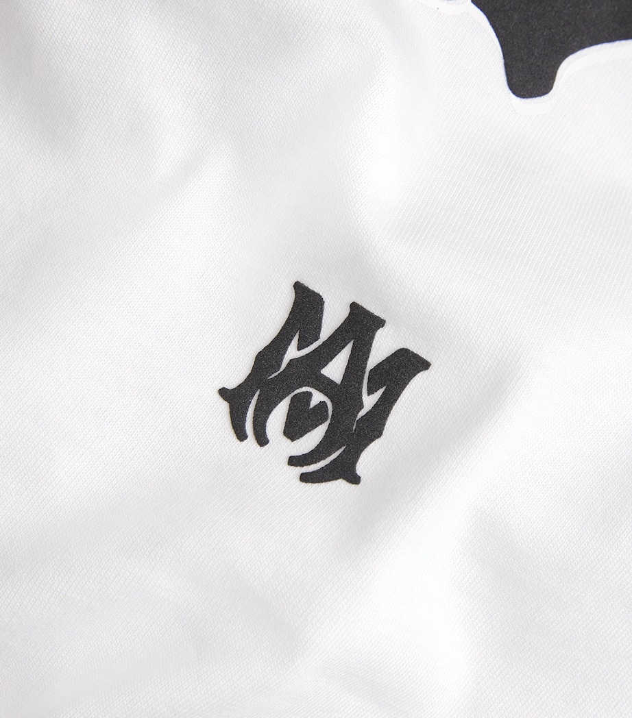 AMIRI Mens Cotton Stacked Bones T-Shirt White Image 6