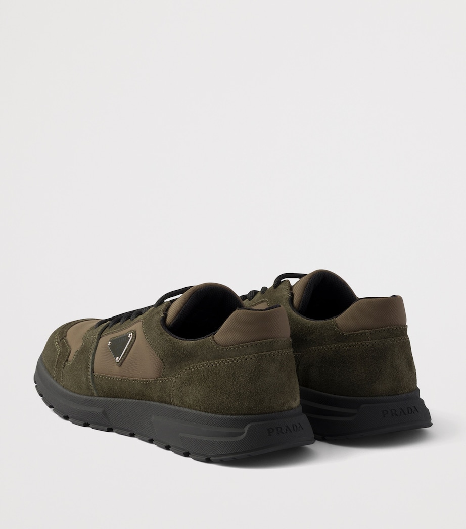 Prada Re-Nylon and Suede Prax 2.0 Sneakers Green Image 4