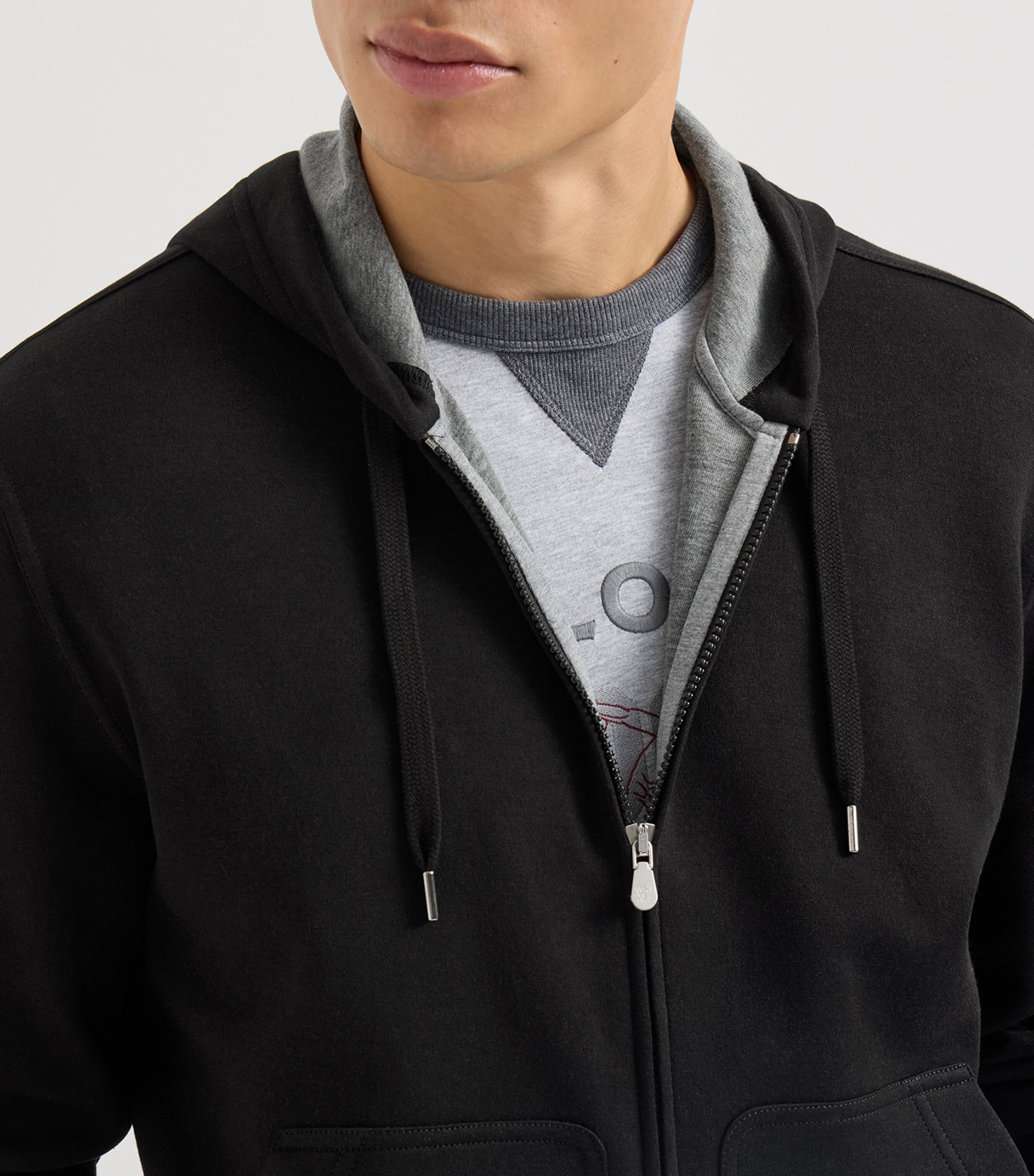 Brunello Cucinelli Mens Cotton-Cashmere-Silk Hoodie Image 6