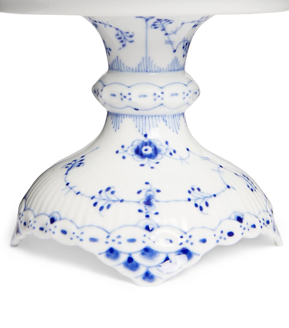 Blue Fluted Half Lace Footed Bowl BLUE Image 3