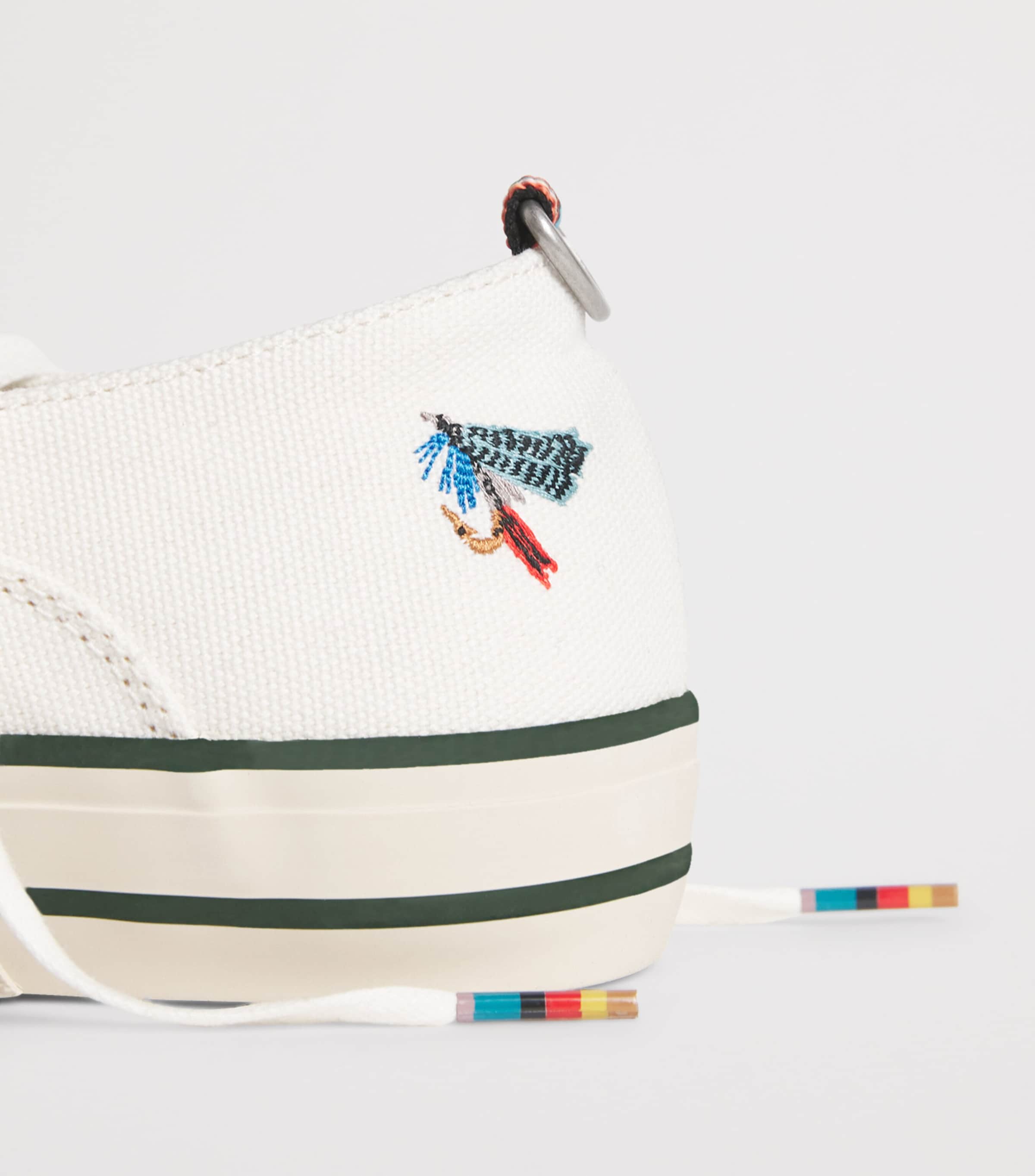 Barbour x Paul Smith Embroidered Low-Top Sneakers Off Image 3