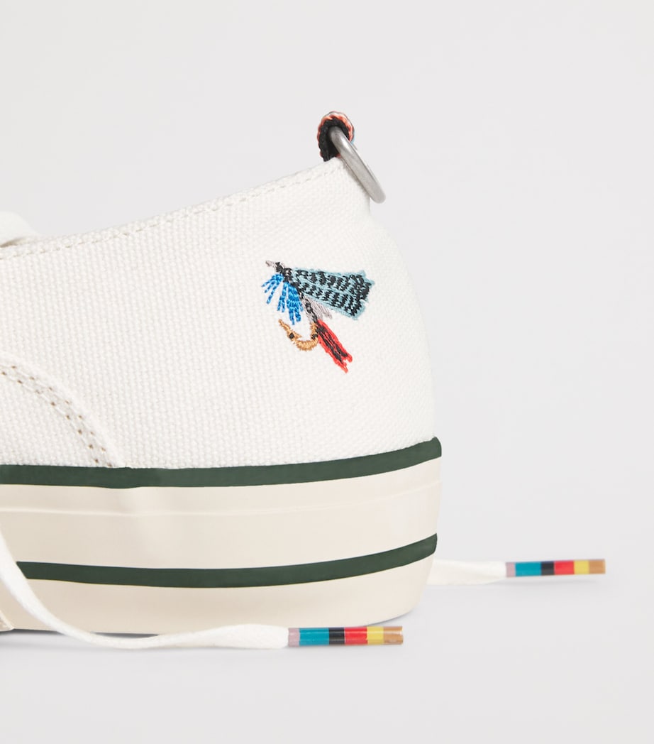 Barbour x Paul Smith Embroidered Low-Top Sneakers Off Image 3