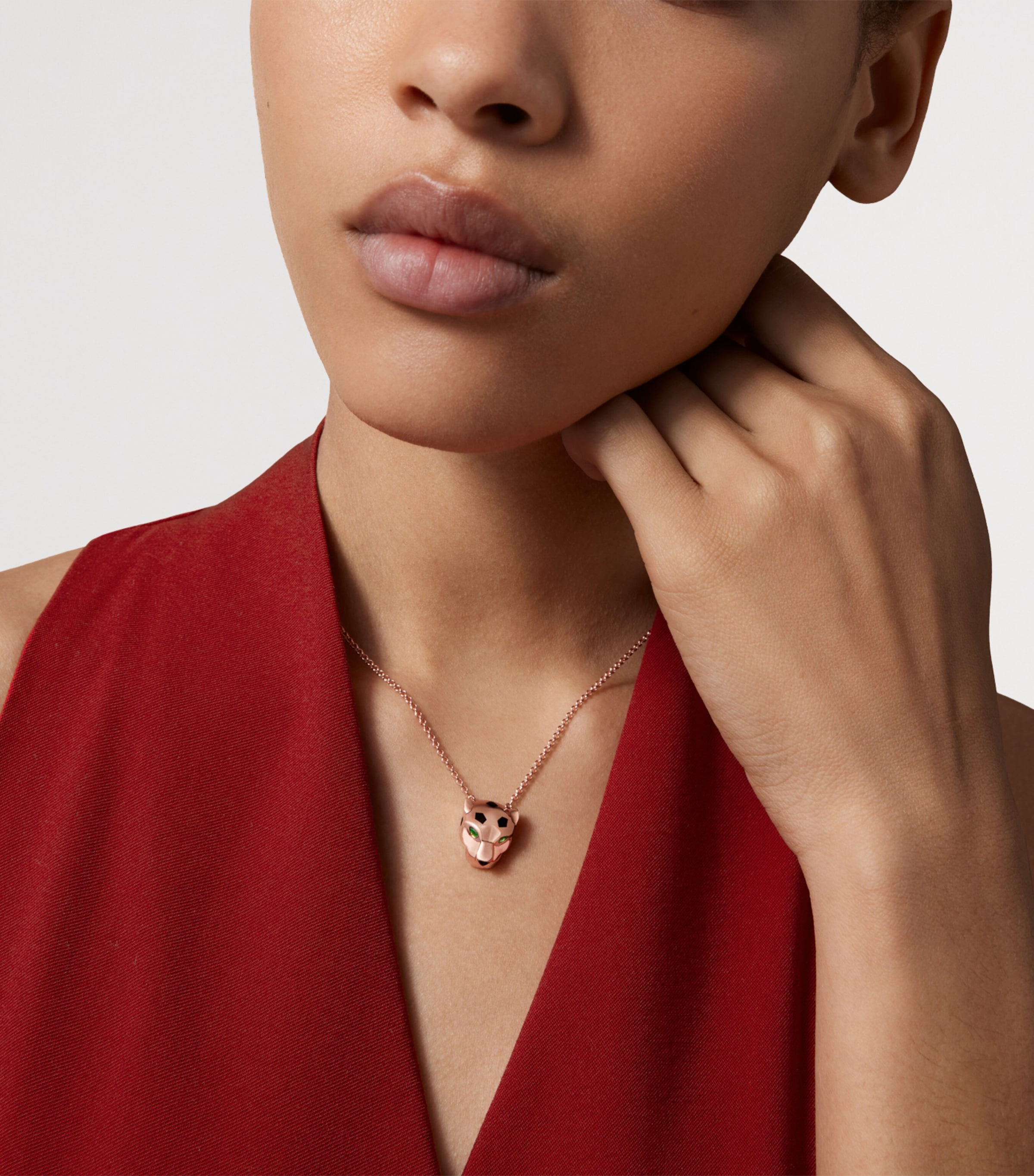 Cartier Rose Gold, Tsavorite and Onyx Panthère de Cartier Necklace Rose Gold Image 2