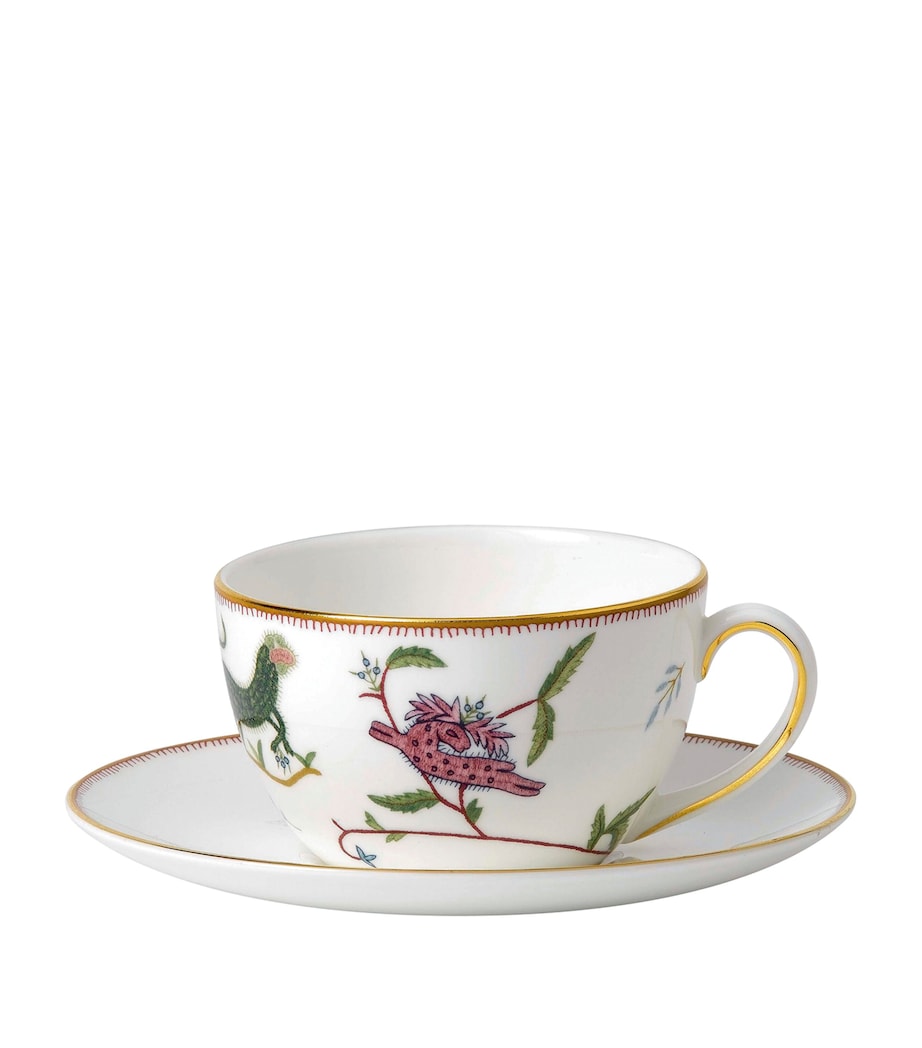 Mythical Creatures Teacup and Saucer WHITE Image 1