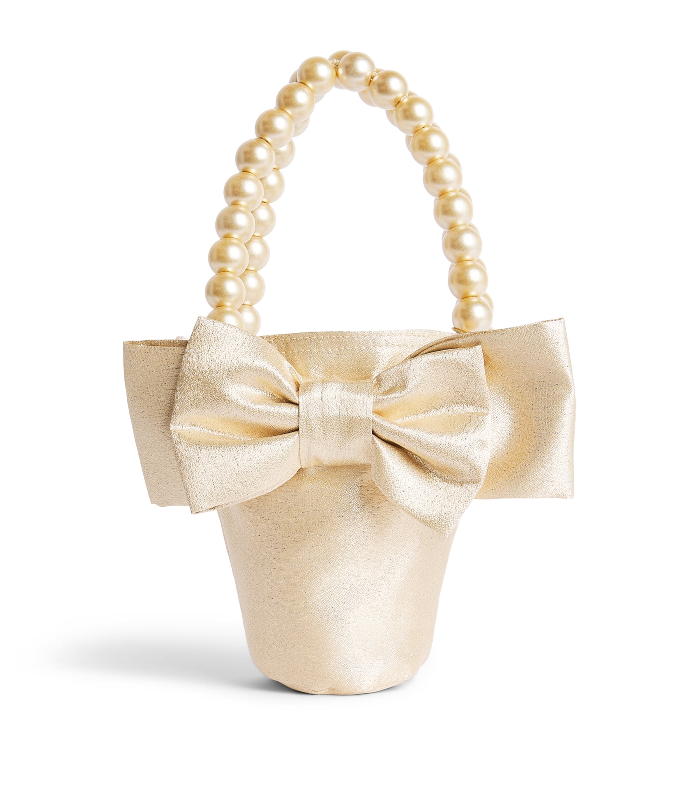 Mama Luma Bow-Detail Bucket Bag Gold Image 1