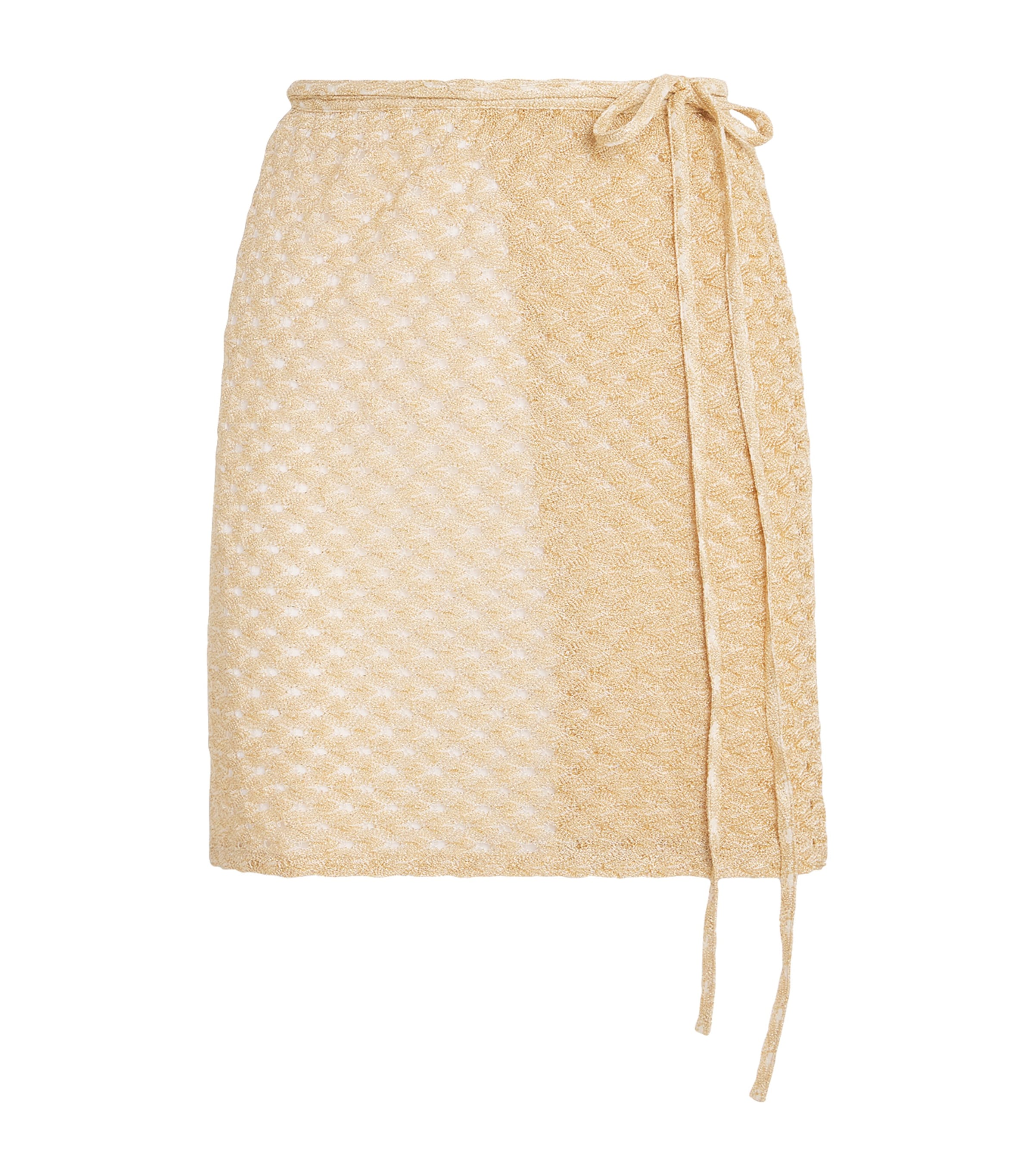 Missoni Metallic Tie Mini Skirt In Neutral