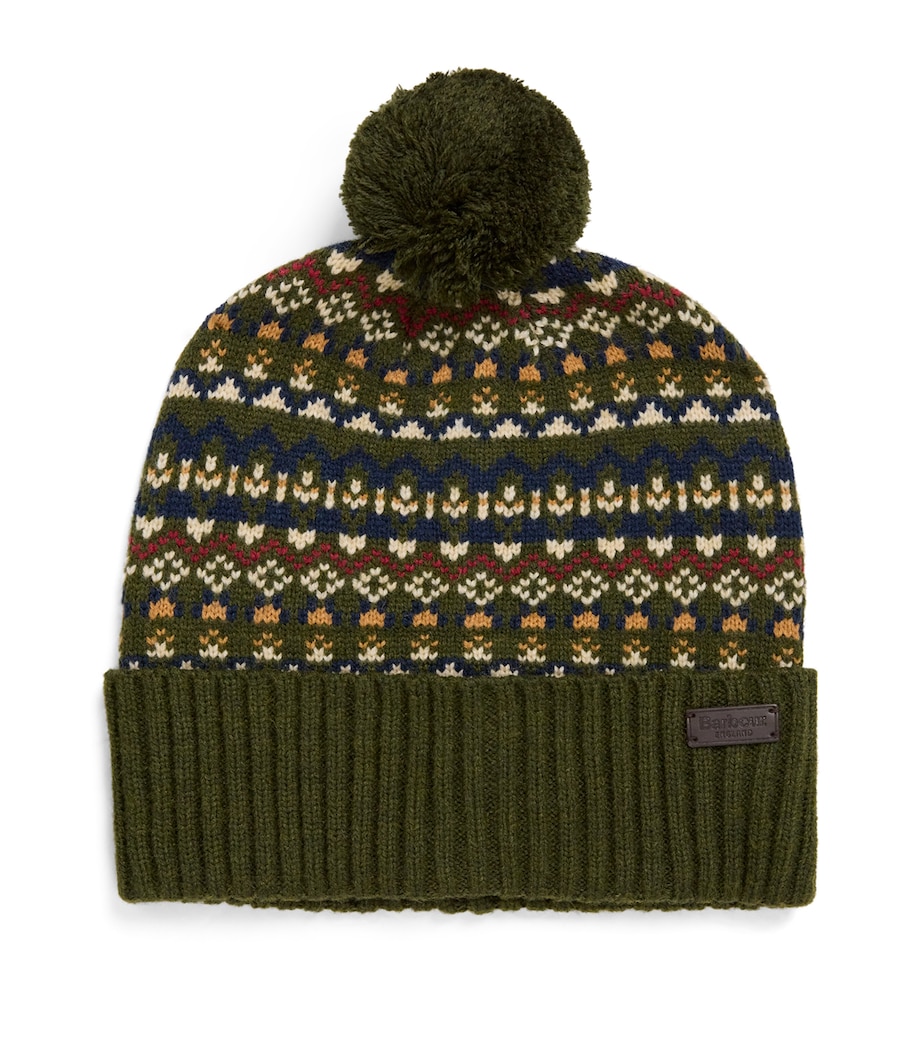 Fair Isle Marlow Beanie OLIVE Image 1
