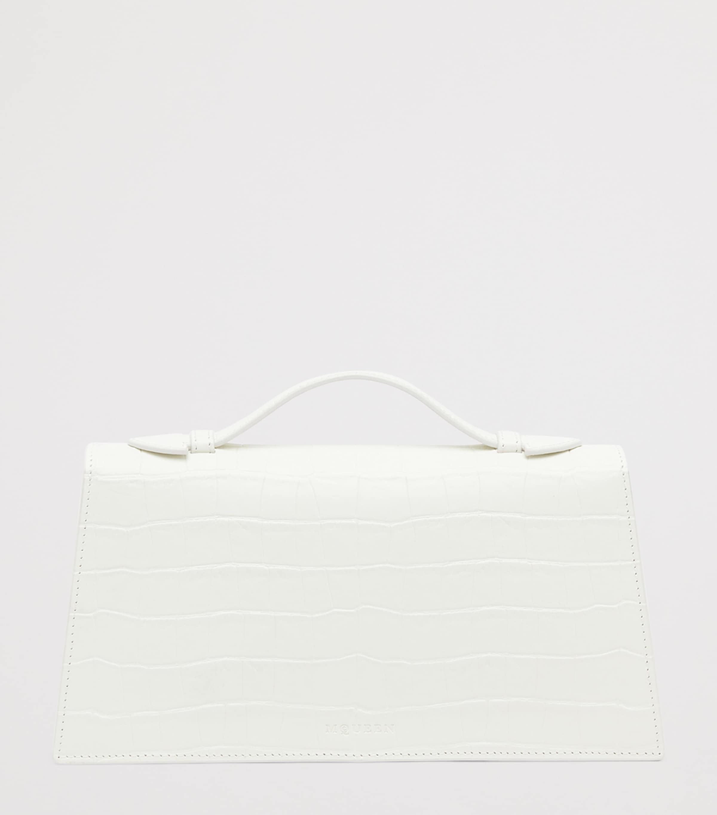 McQueen Croc-Embossed Skull Top-Handle Bag Image 4