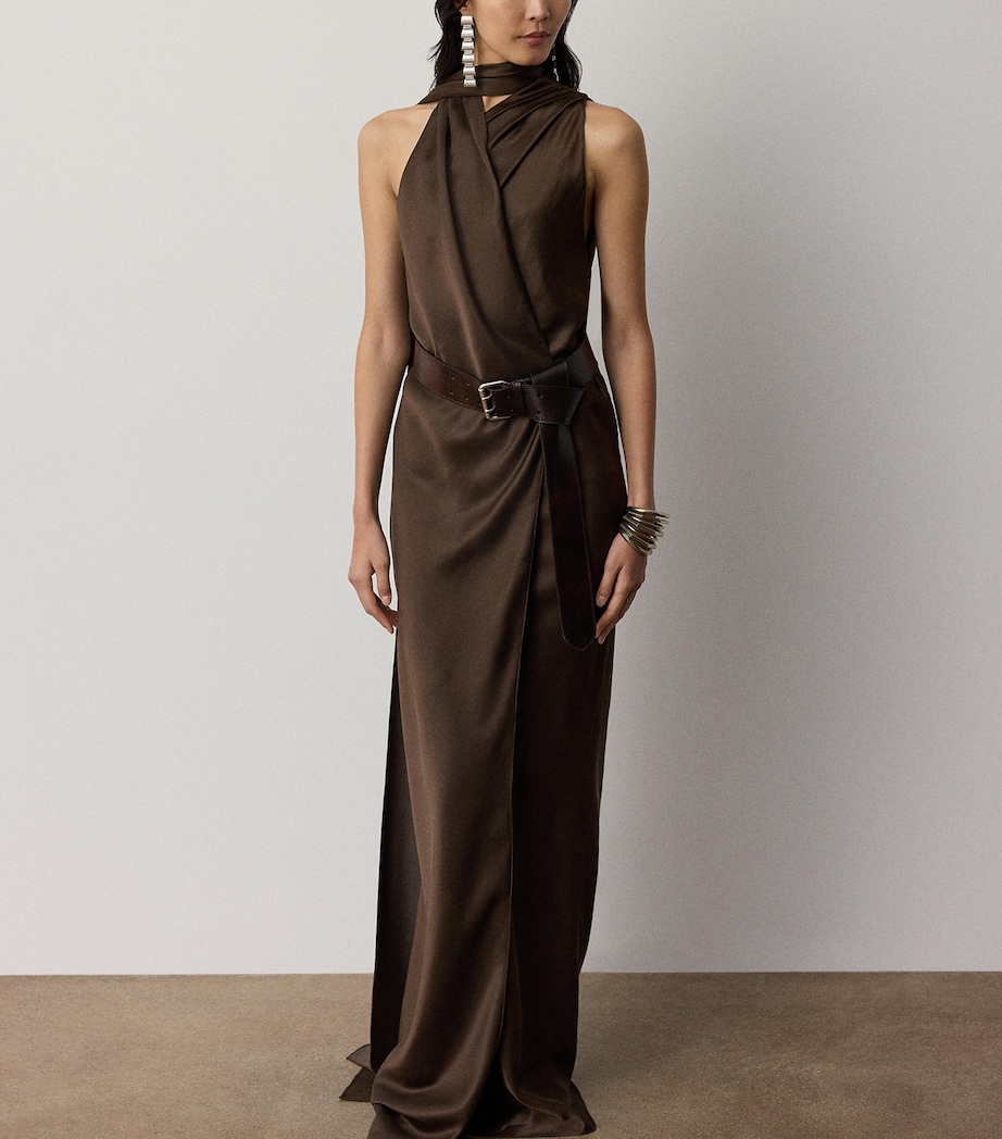 Ralph Lauren Collection Womens Silk Rynn Maxi Dress Sycamore Image 2