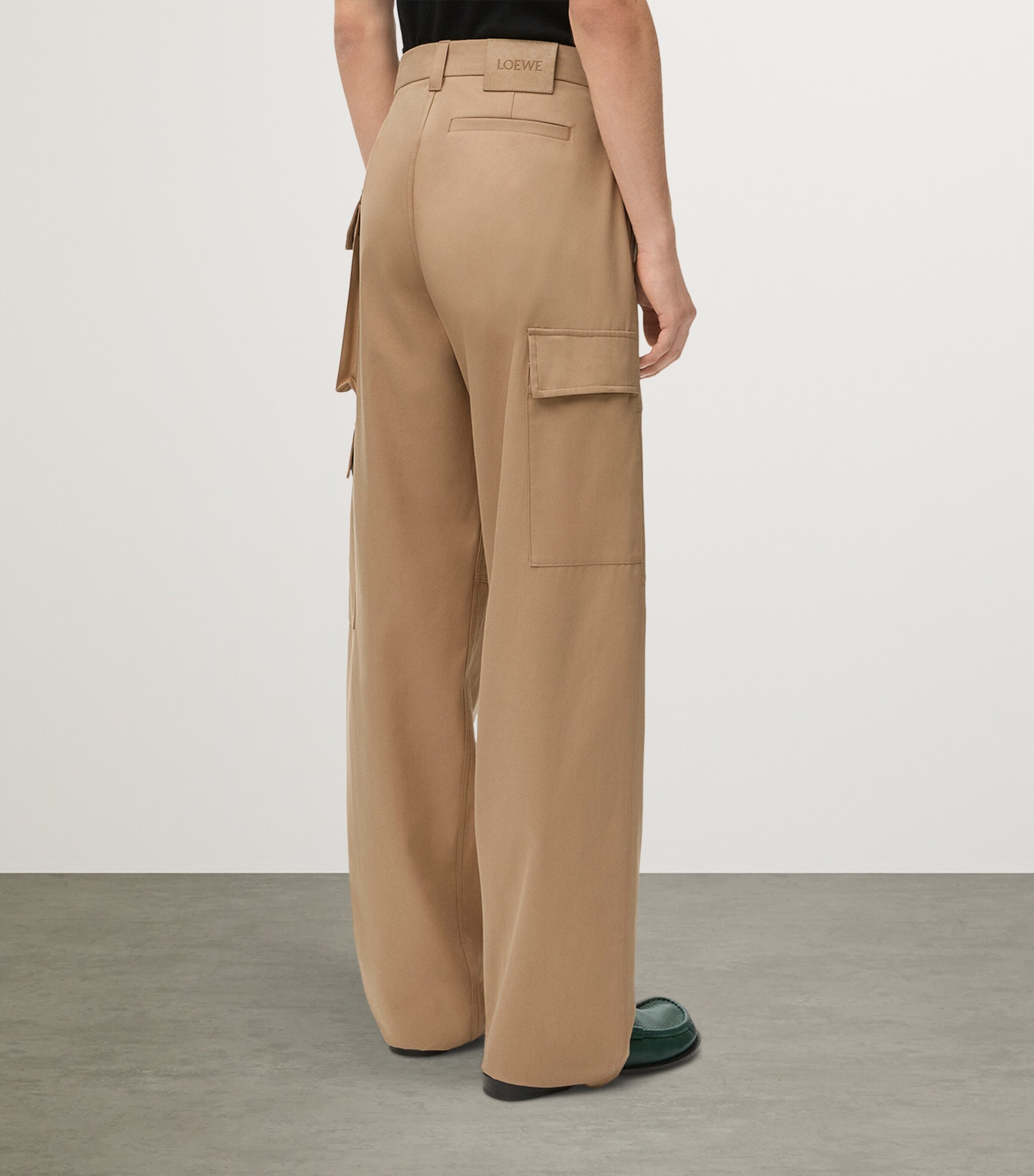 Cotton-Blend Cargo Trousers BEIGE Image 4
