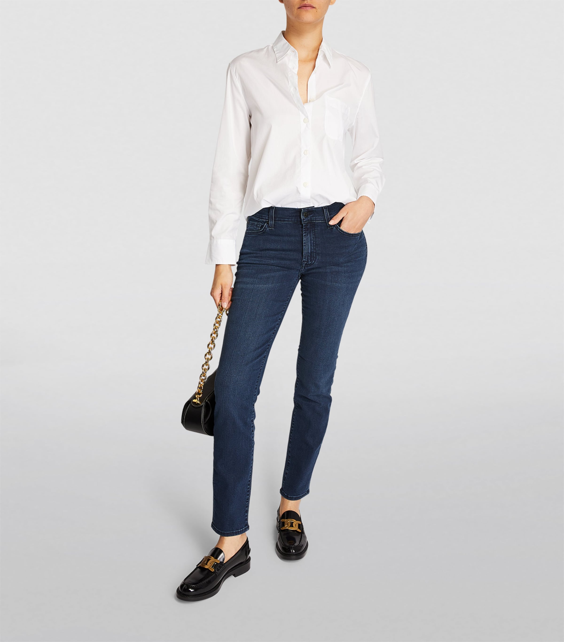 B(Air) Ankle Skinny Mid-Rise Jeans DARK BLUE Image 2