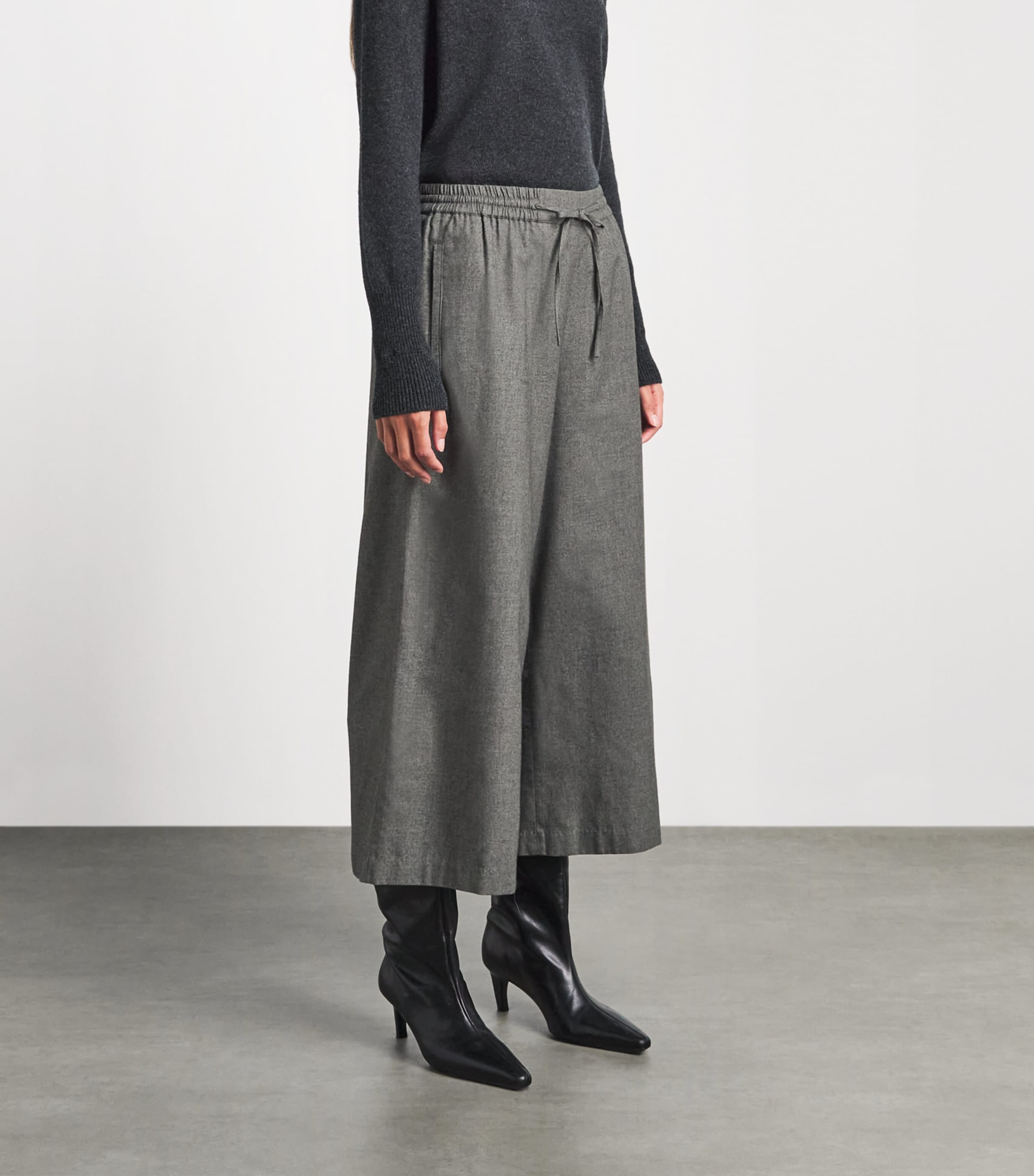 Yves Salomon Cashmere-Cotton Wide Culottes — photo 4