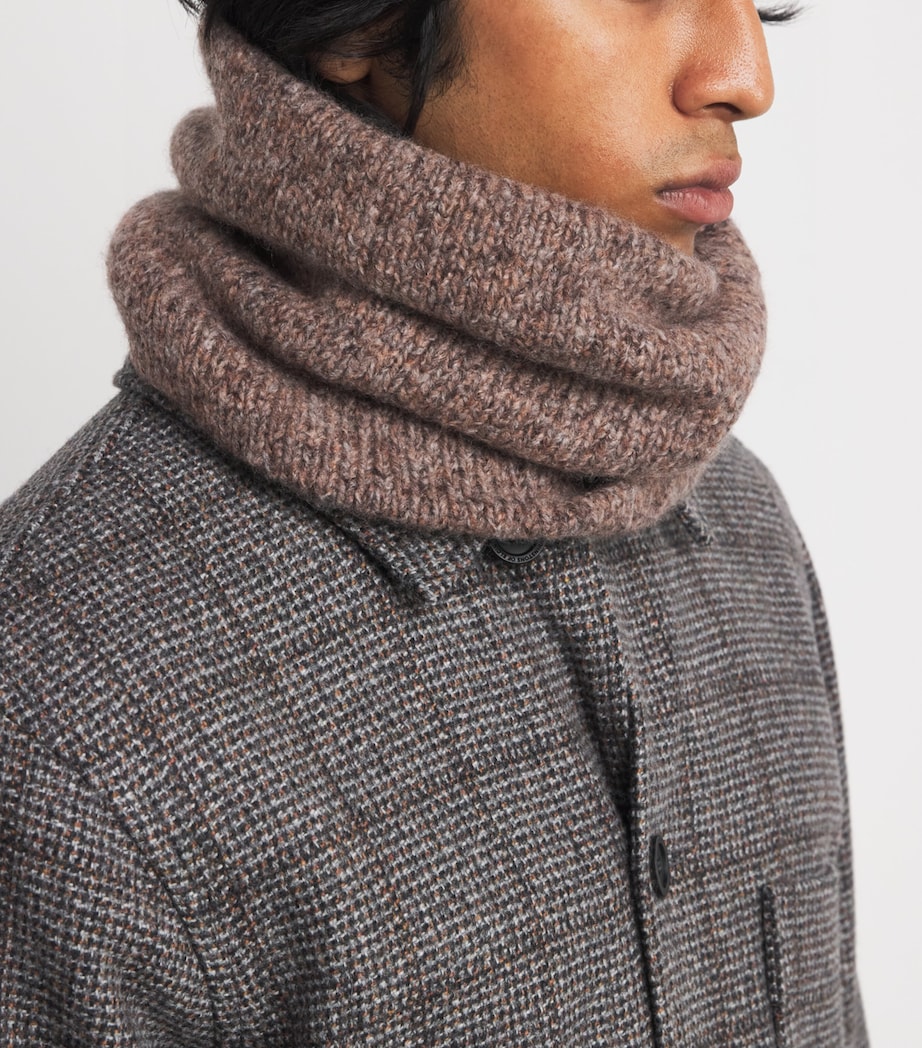 Brushed Cashmere-Silk Snood HB4415 MOLASSES MIX Image 2