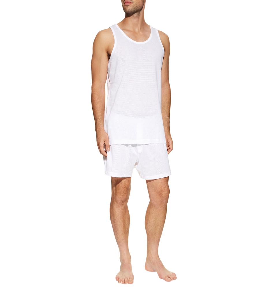 Cellular Cotton Vest WHITE Image 2