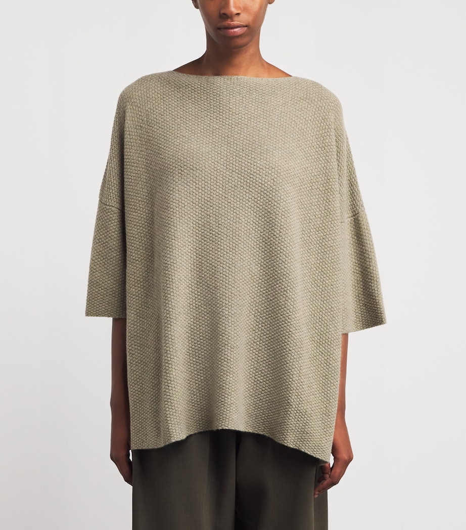 Cashmere Square-Neck Top GRNSND Image 3