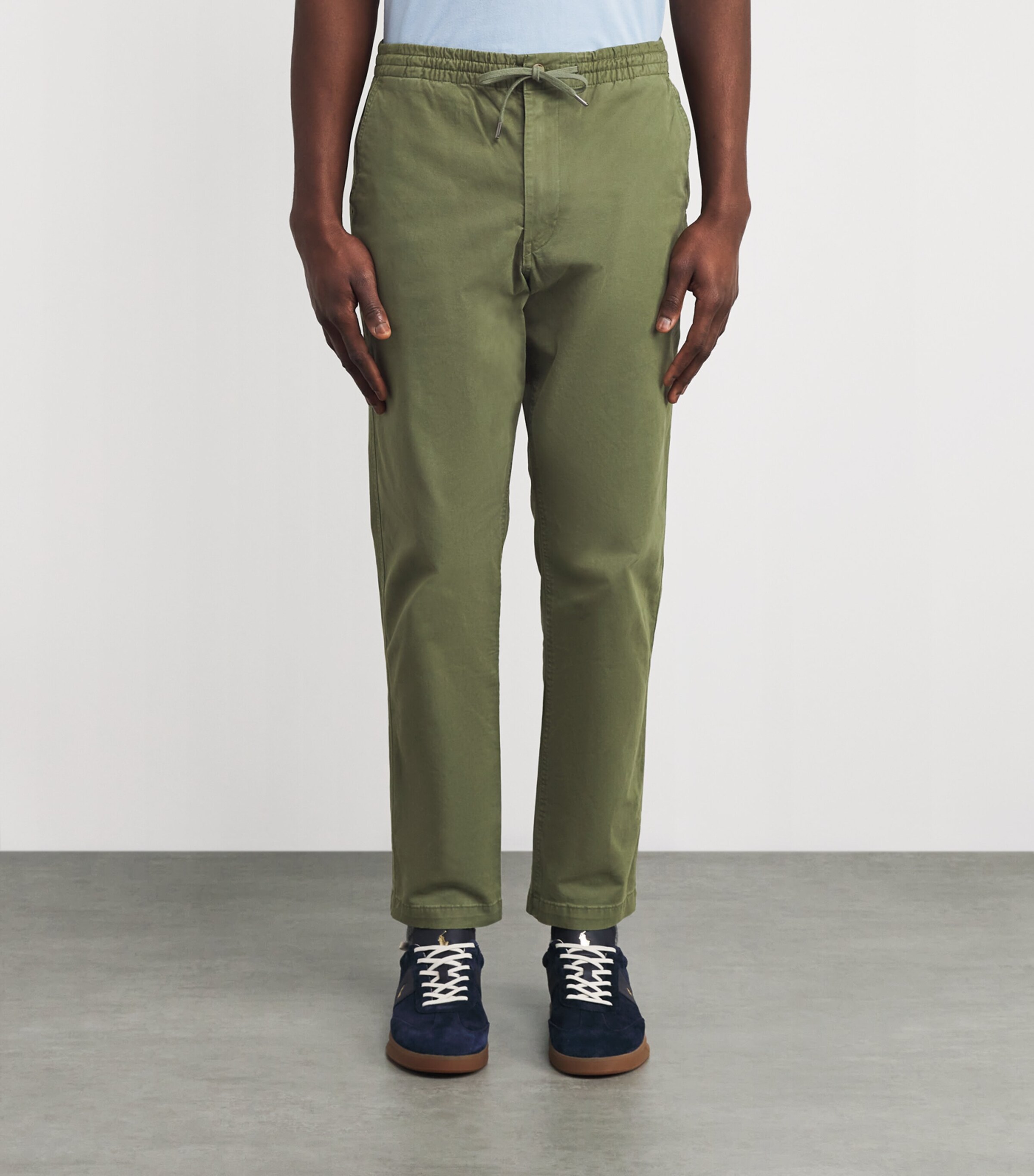 Stretch-Cotton Twill Prepster Trousers OLIVE Image 3