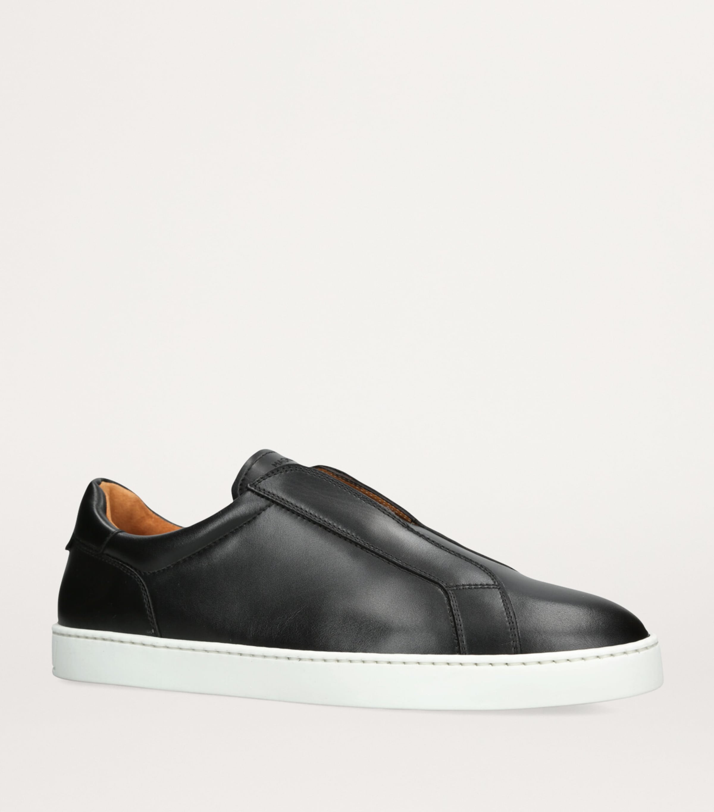 Leather Laceless Sneakers BLACK Image 3
