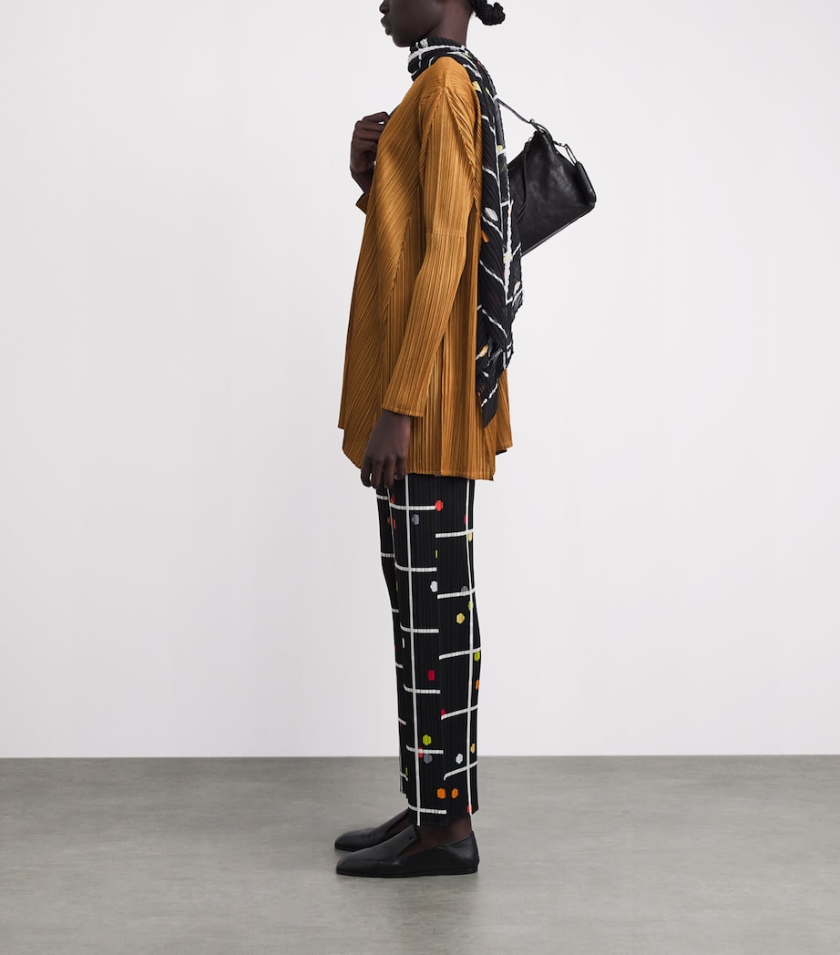 Pleats Please Issey Miyake Womens Efficient Square 2 Top Camel Brown Image 2