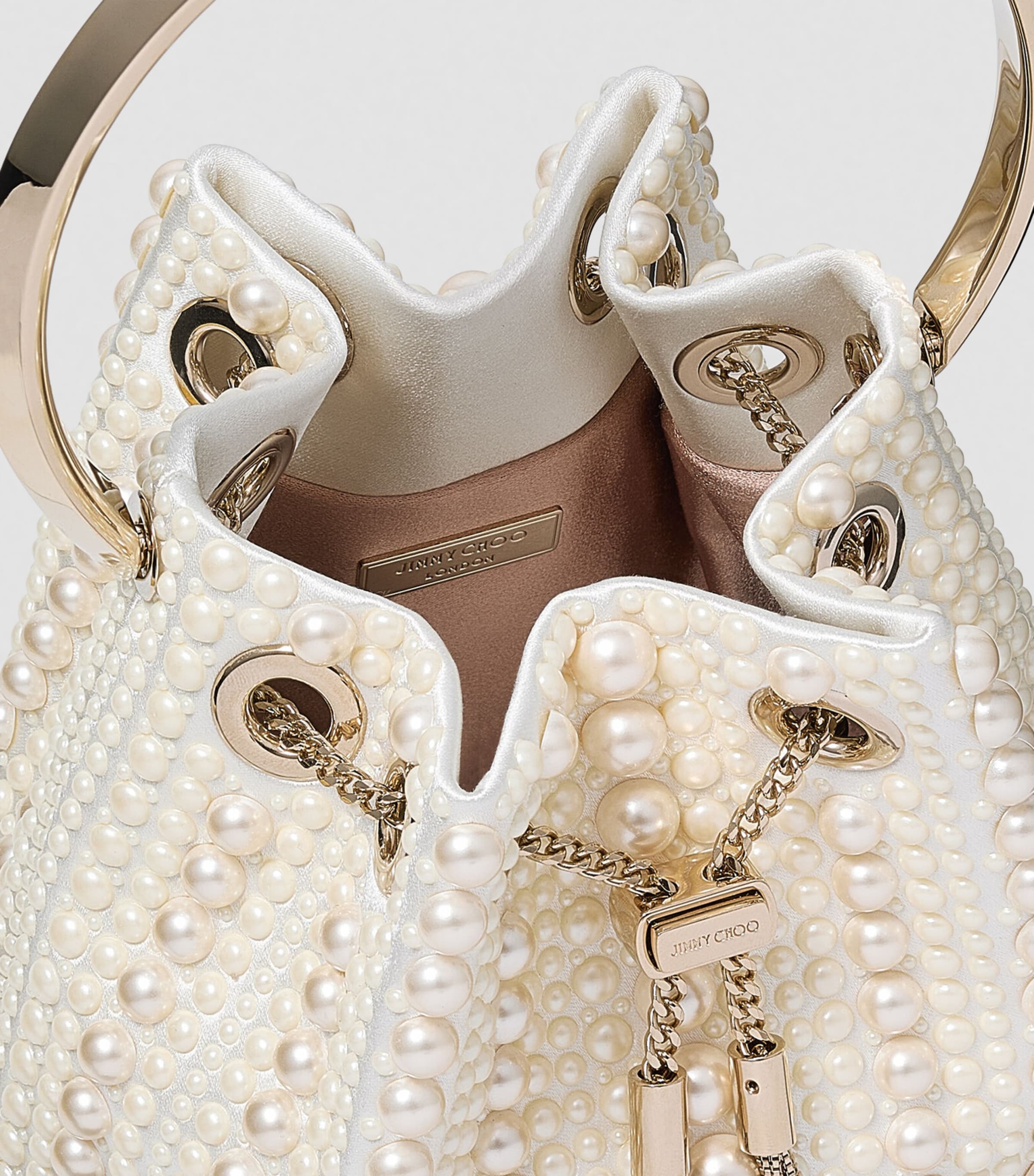 Pearl Bon Bon Top-Handle Bag IVORY Image 4