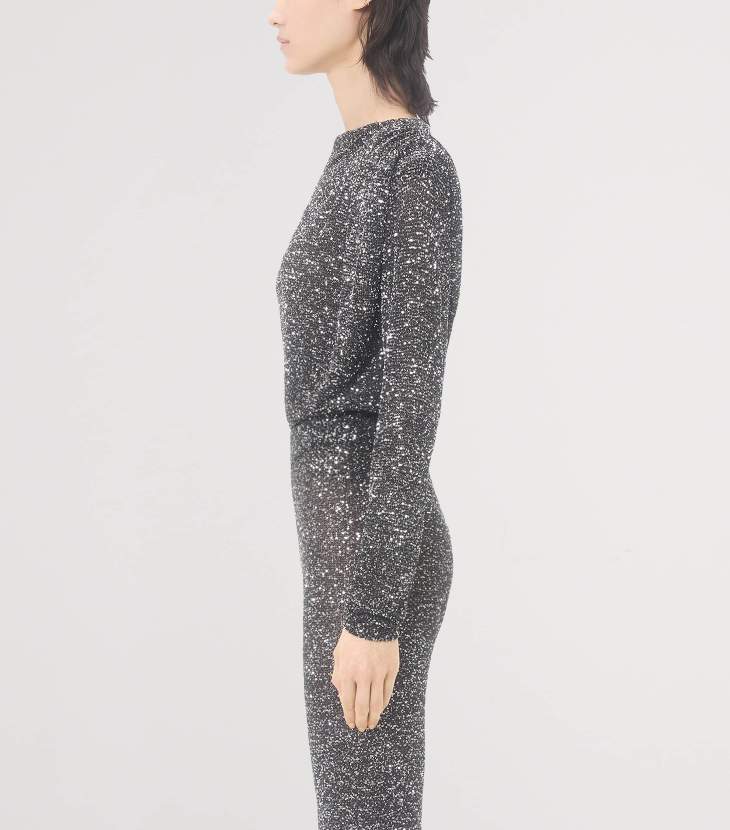 Sequin Cowl-Neck Sweater NUD Image 3