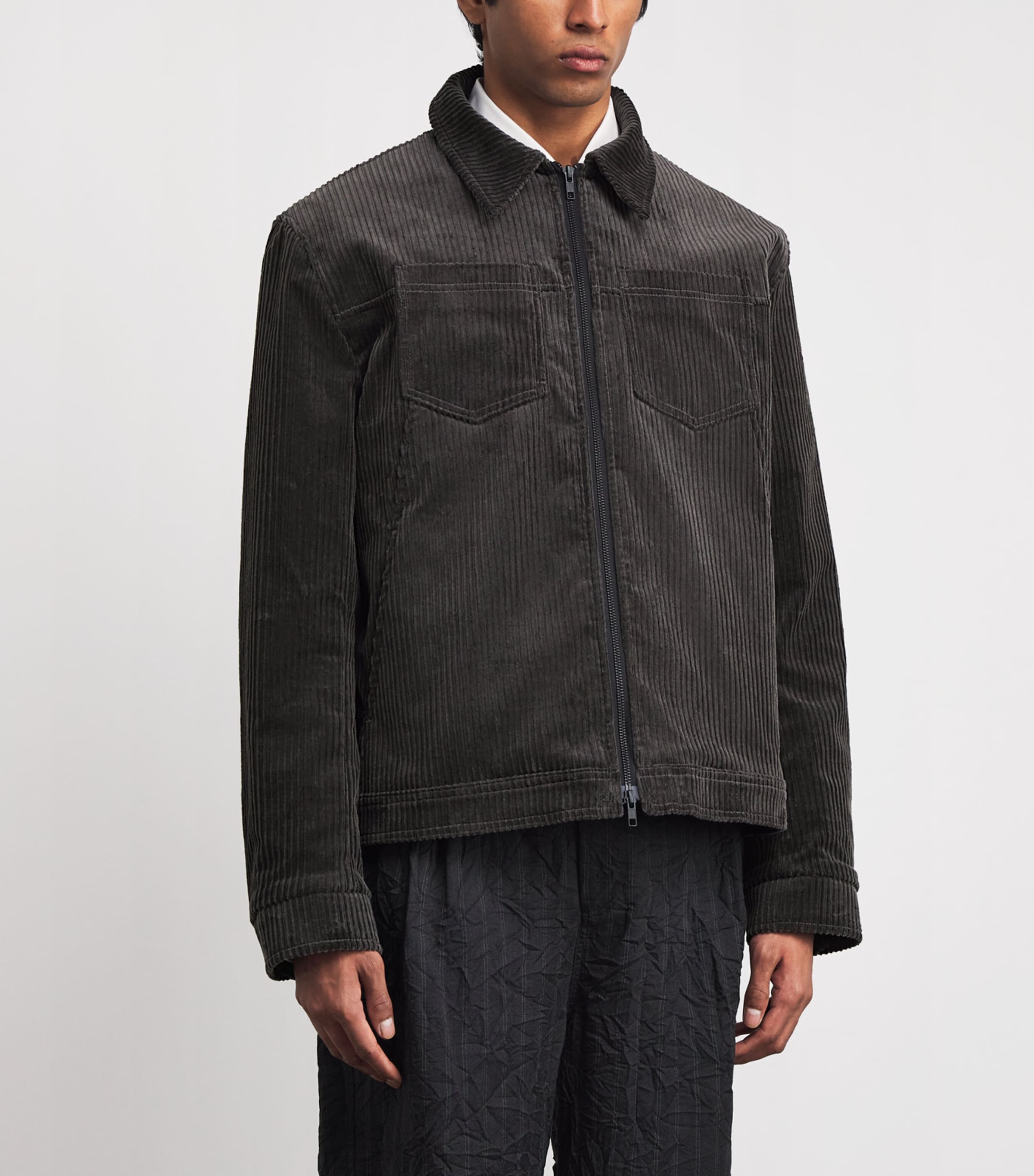 Stretch-Cotton Corduroy Norton Jacket GREY Image 3