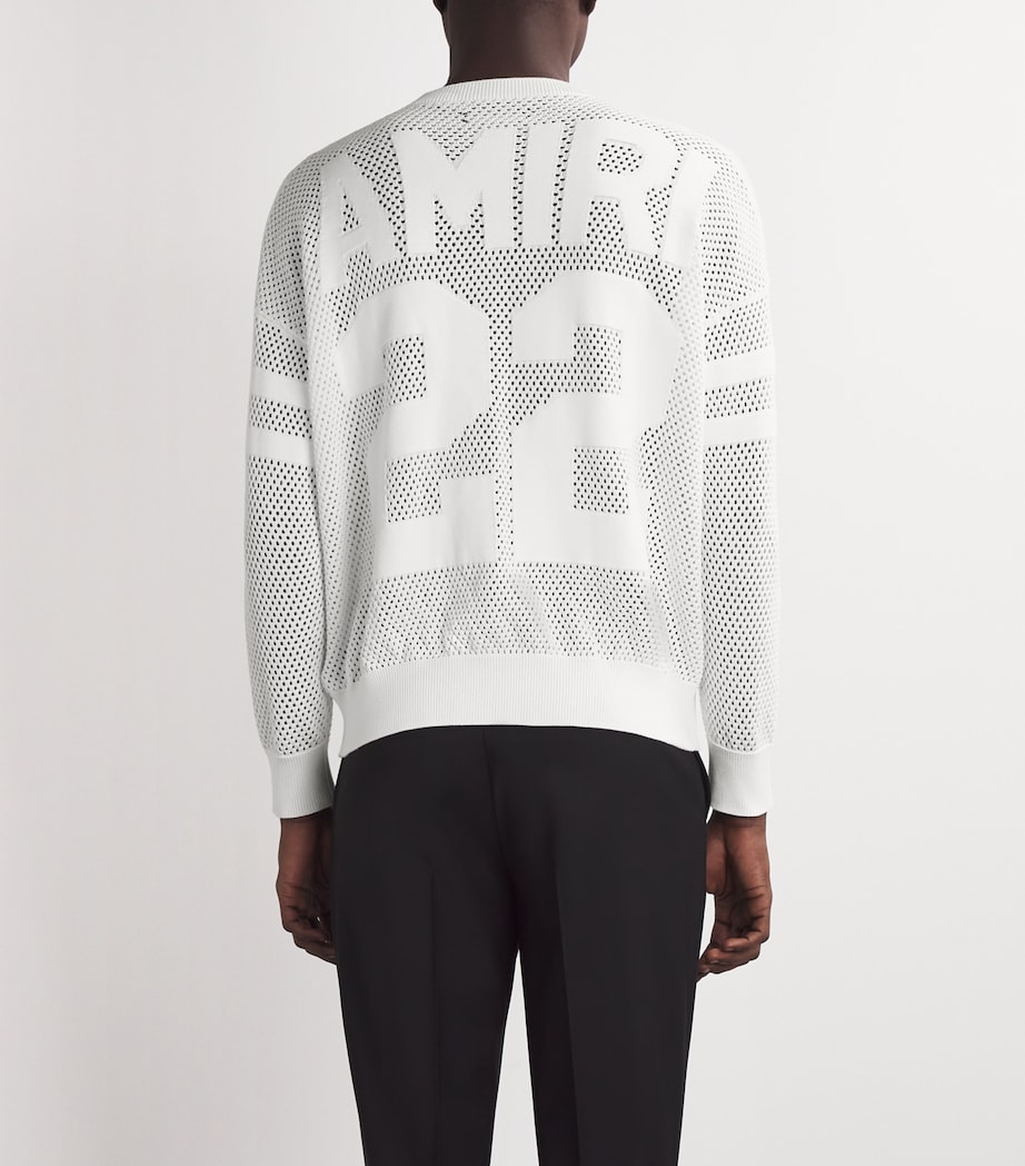 AMIRI Mens Cotton Knit 22 T-Shirt White Image 4