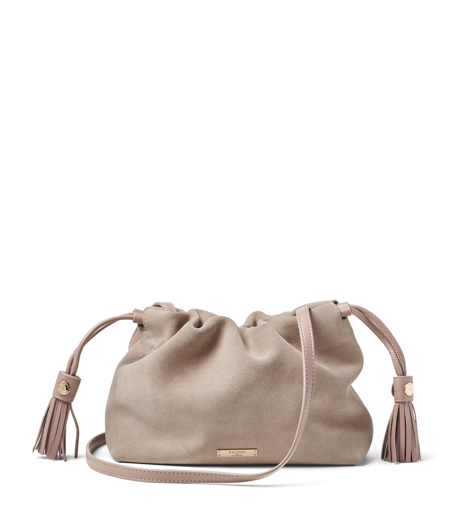 Aspinal Of London Large Leather Soho East West Cross-Body Pouch Moleskin Image 1