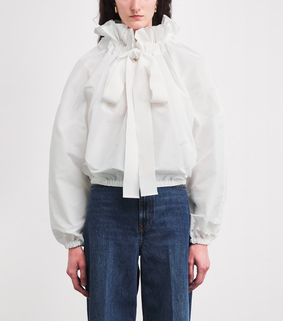 Patou Womens Tie-Detail Iconic Blouse White Image 3